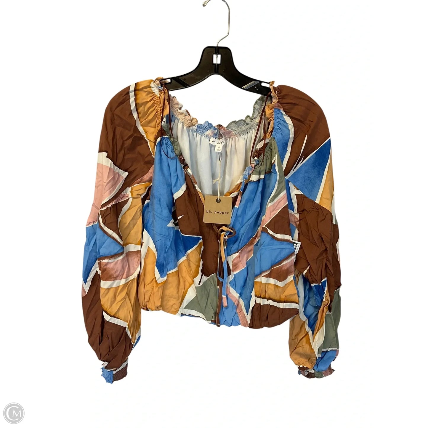 Top Long Sleeve By Blu Pepper In Multi-colored, Size: S