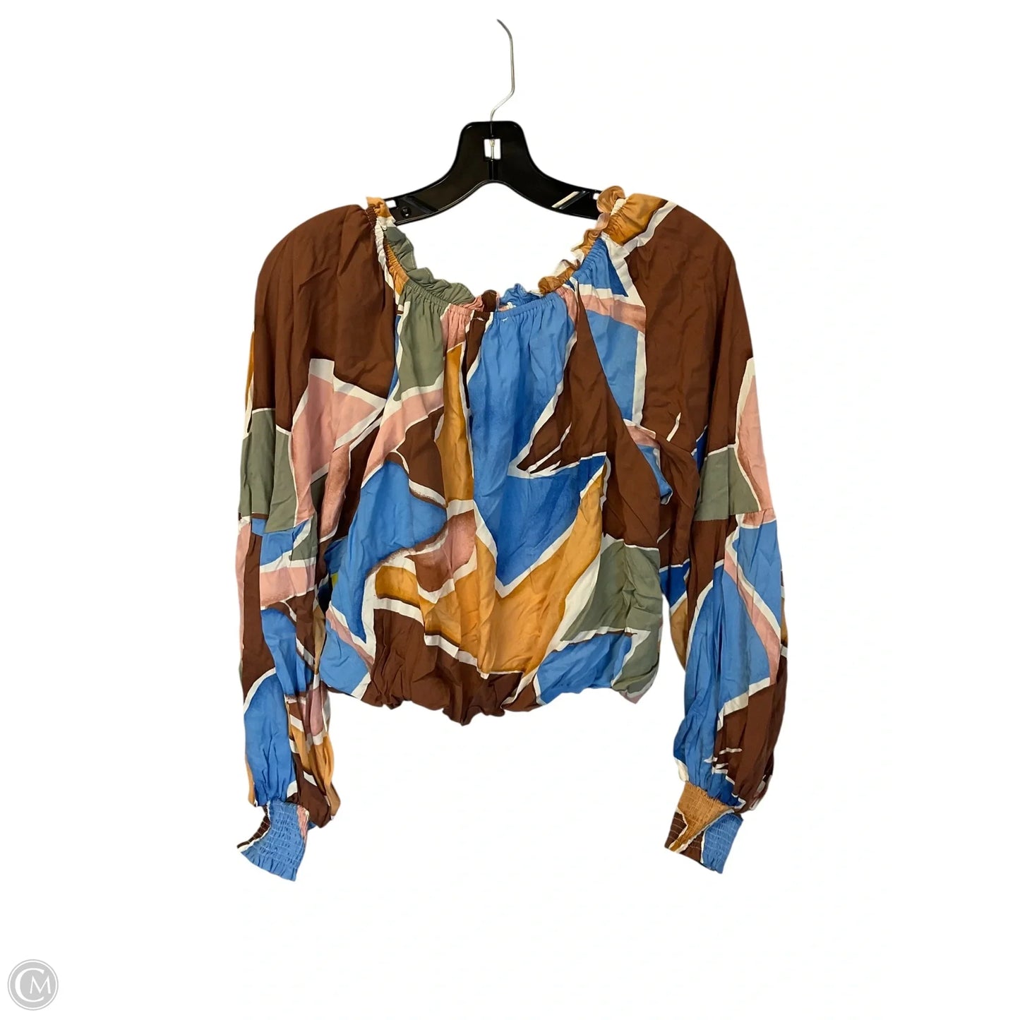 Top Long Sleeve By Blu Pepper In Multi-colored, Size: S