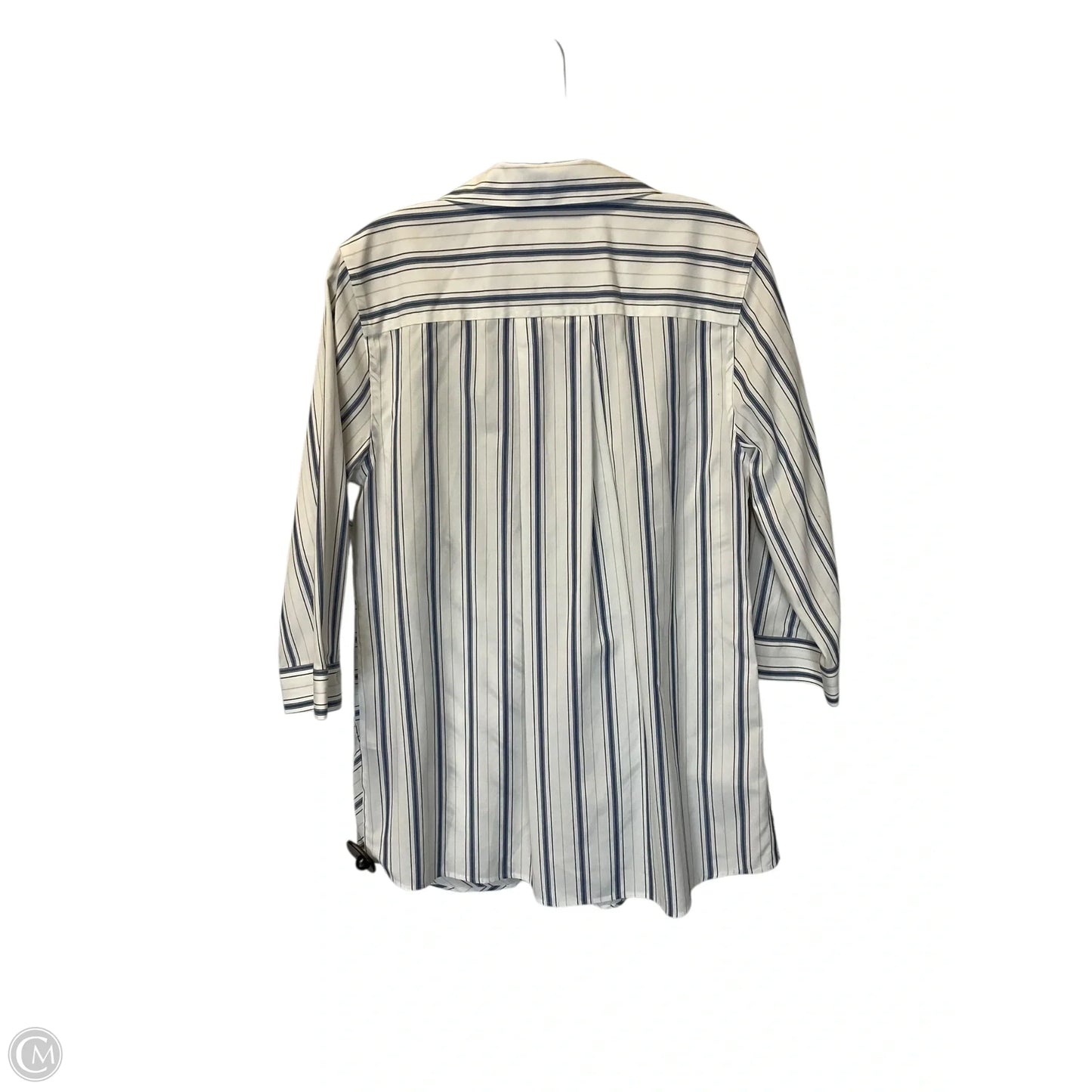 Top Long Sleeve Basic By Chicos In Striped Pattern, Size: M