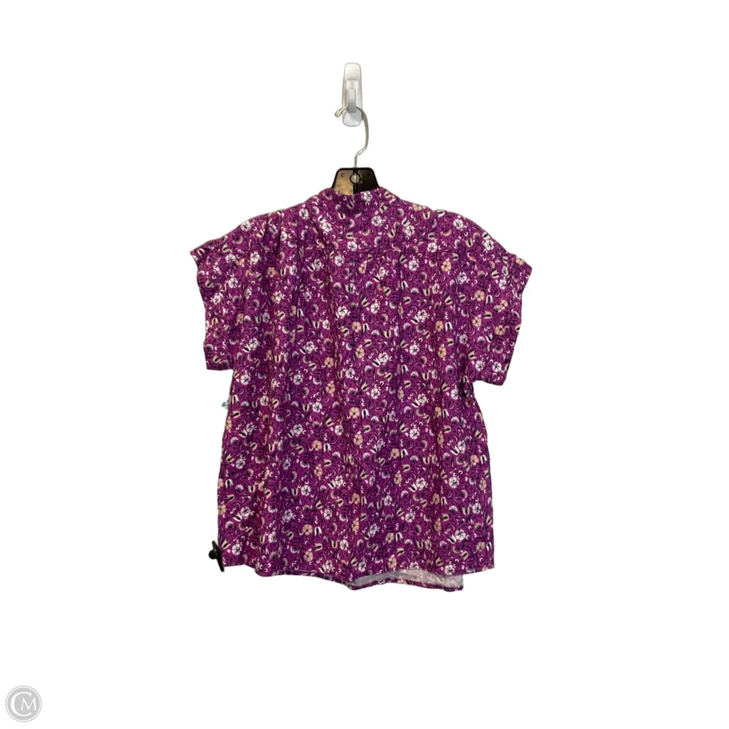 Top Short Sleeve By Ann Taylor In Purple, Size: M