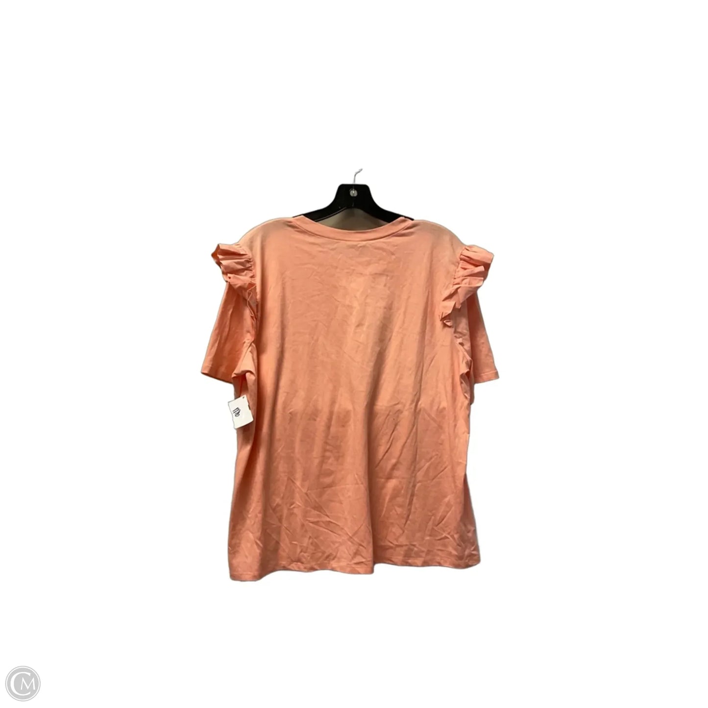 Top Short Sleeve Basic By Zara In Orange, Size: Xl