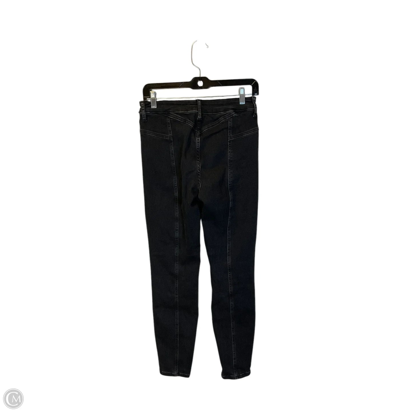 Jeans Skinny By Free People In Black Denim, Size: 6