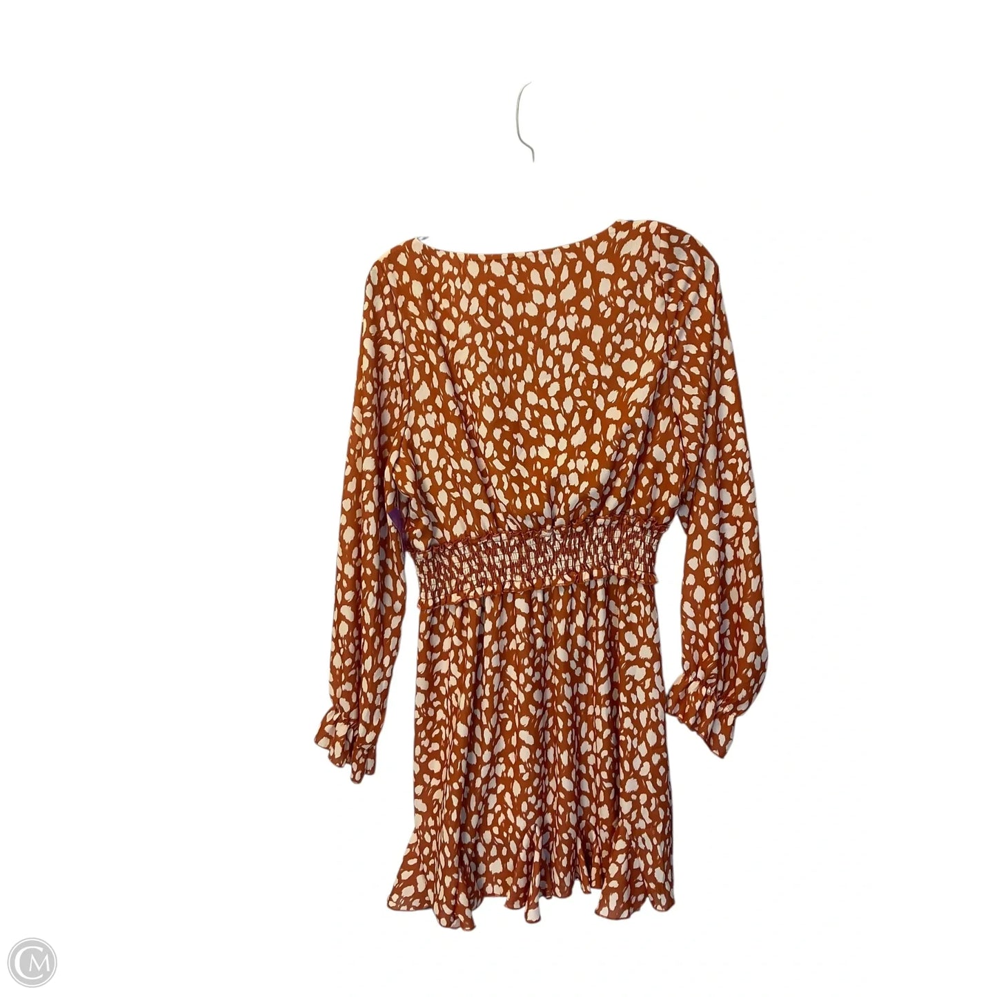 Dress Casual Short By Peach Love Cream California In Orange, Size: M