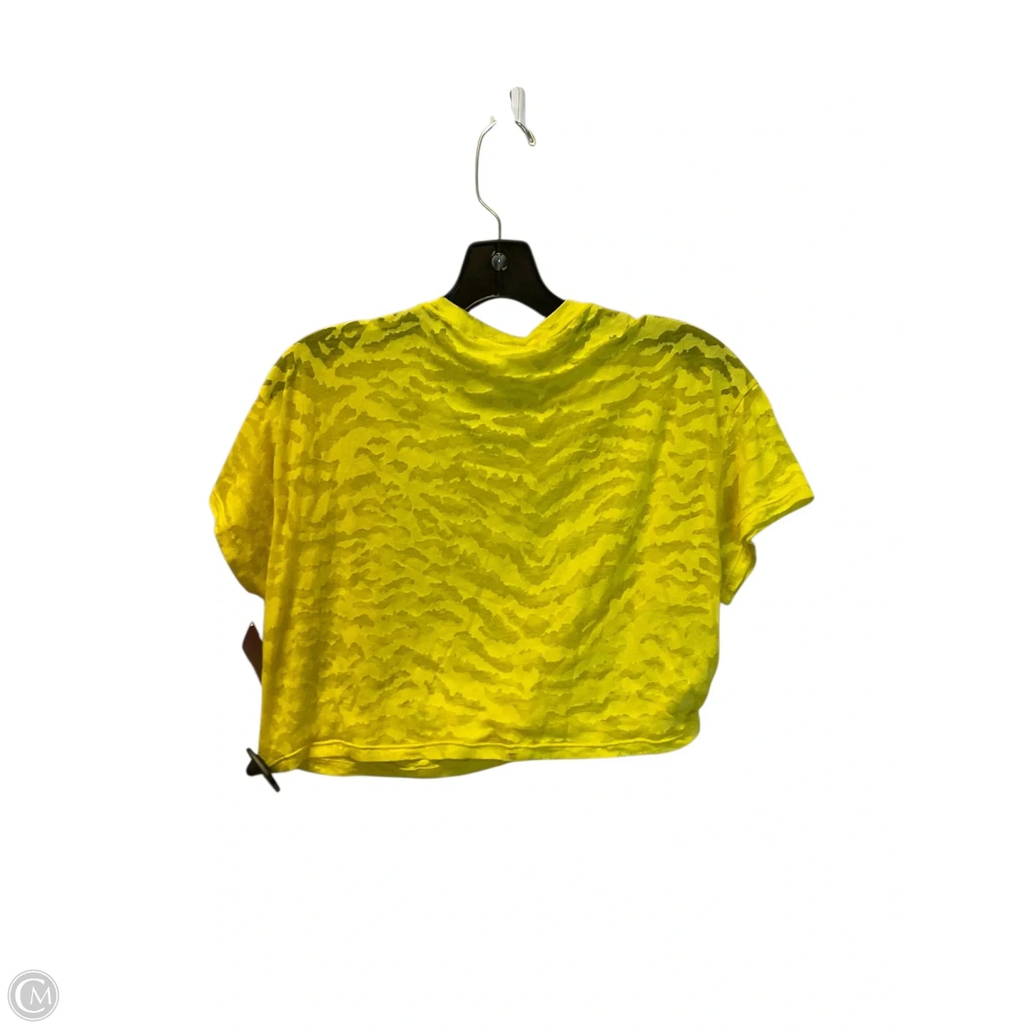 Top Short Sleeve By Good American In Yellow, Size: Xs