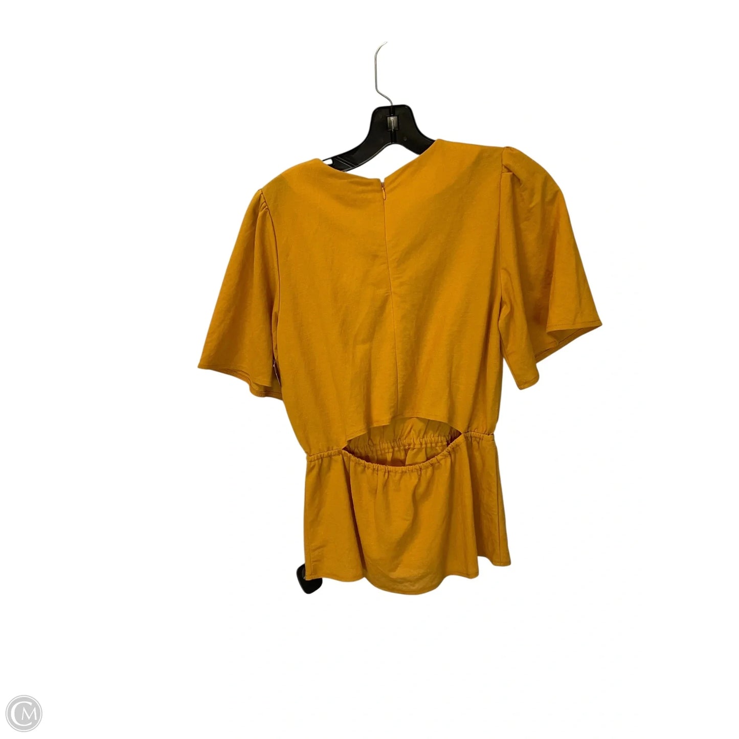 Top Short Sleeve By Ann Taylor In Yellow, Size: S