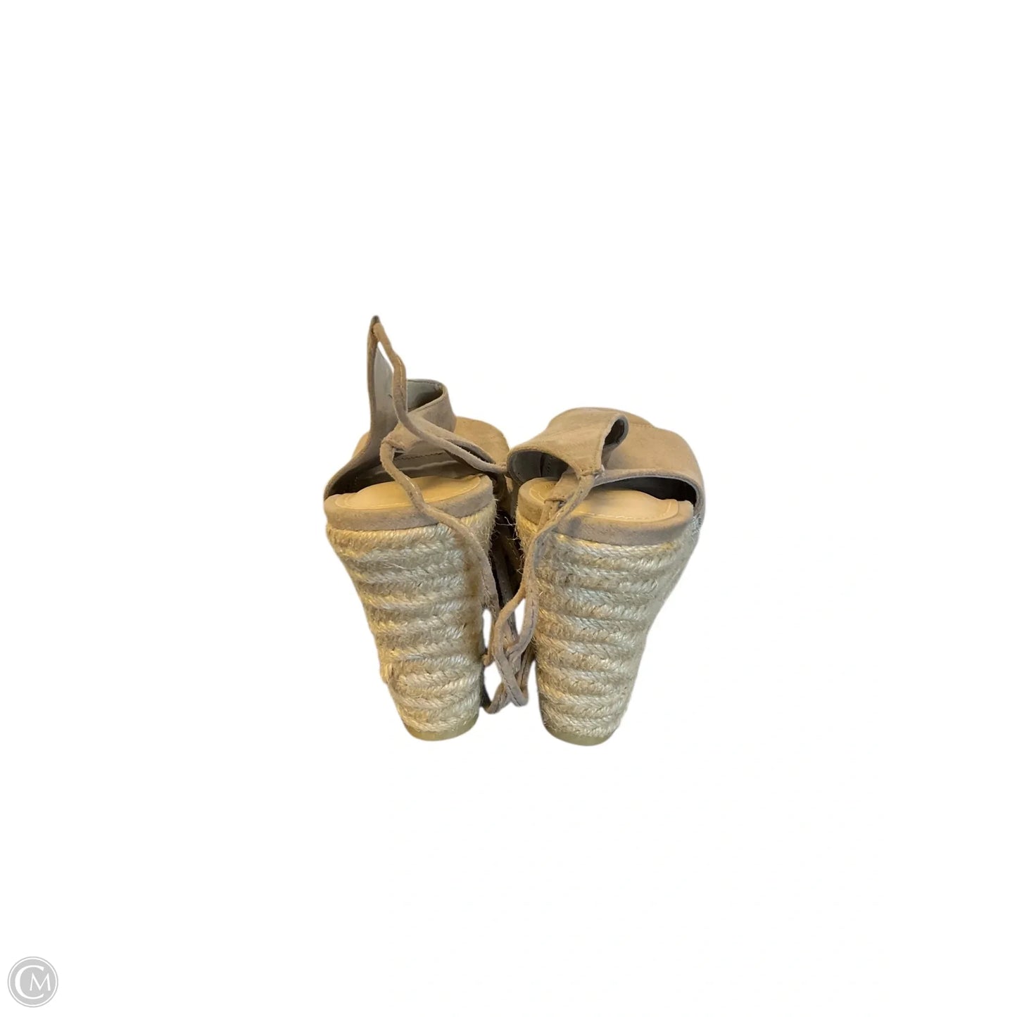 Sandals Heels Wedge By Guess In Tan, Size: 6.5