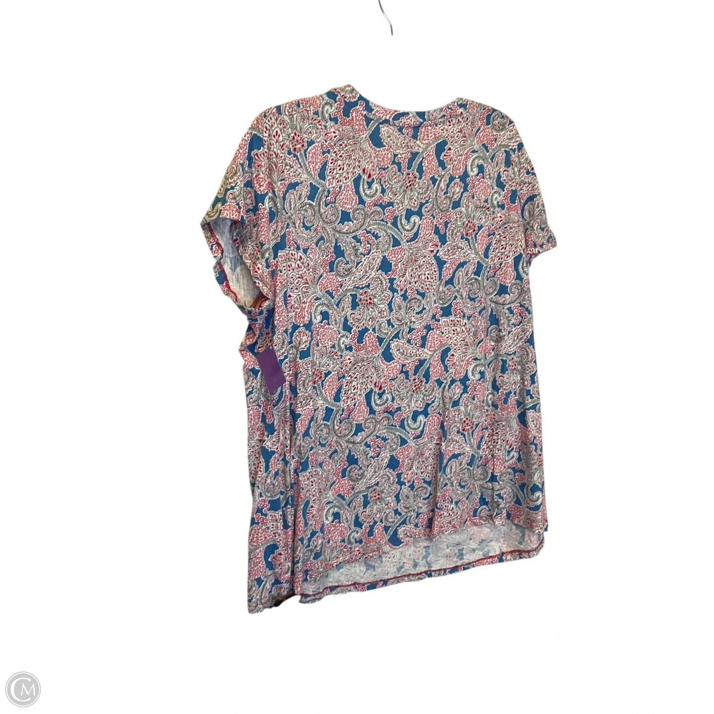 Top Short Sleeve By Loft In Blue, Size: 2x