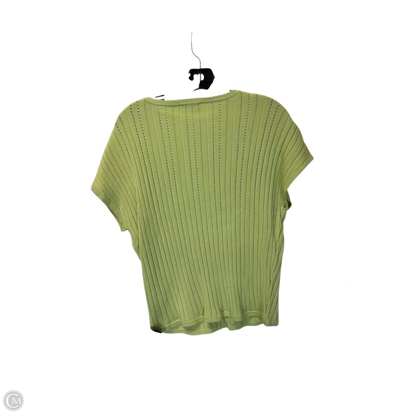Top Short Sleeve By Tahari By Arthur Levine In Green, Size: S