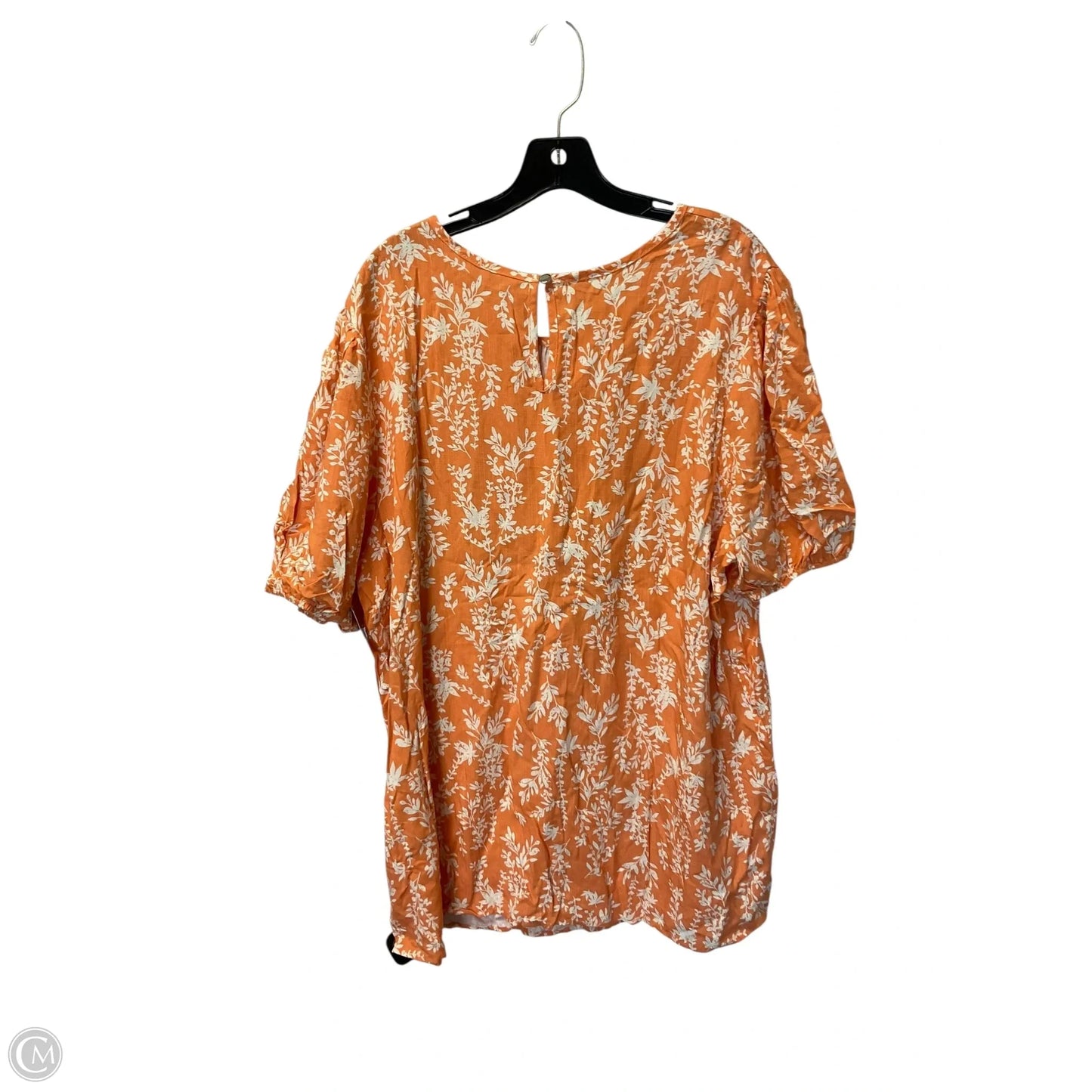 Top Short Sleeve By Chicsoul In Orange, Size: 3x