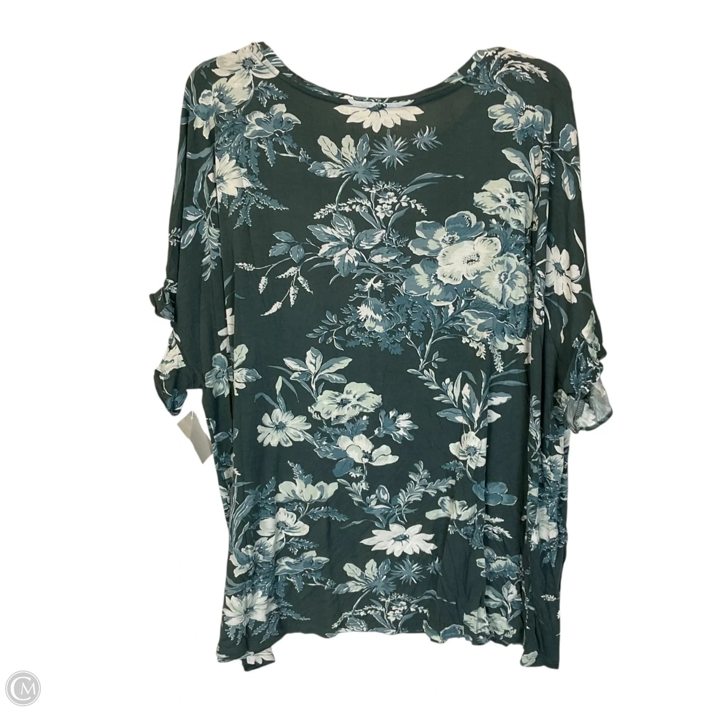 Top Short Sleeve By Loft In Floral Print, Size: 2x