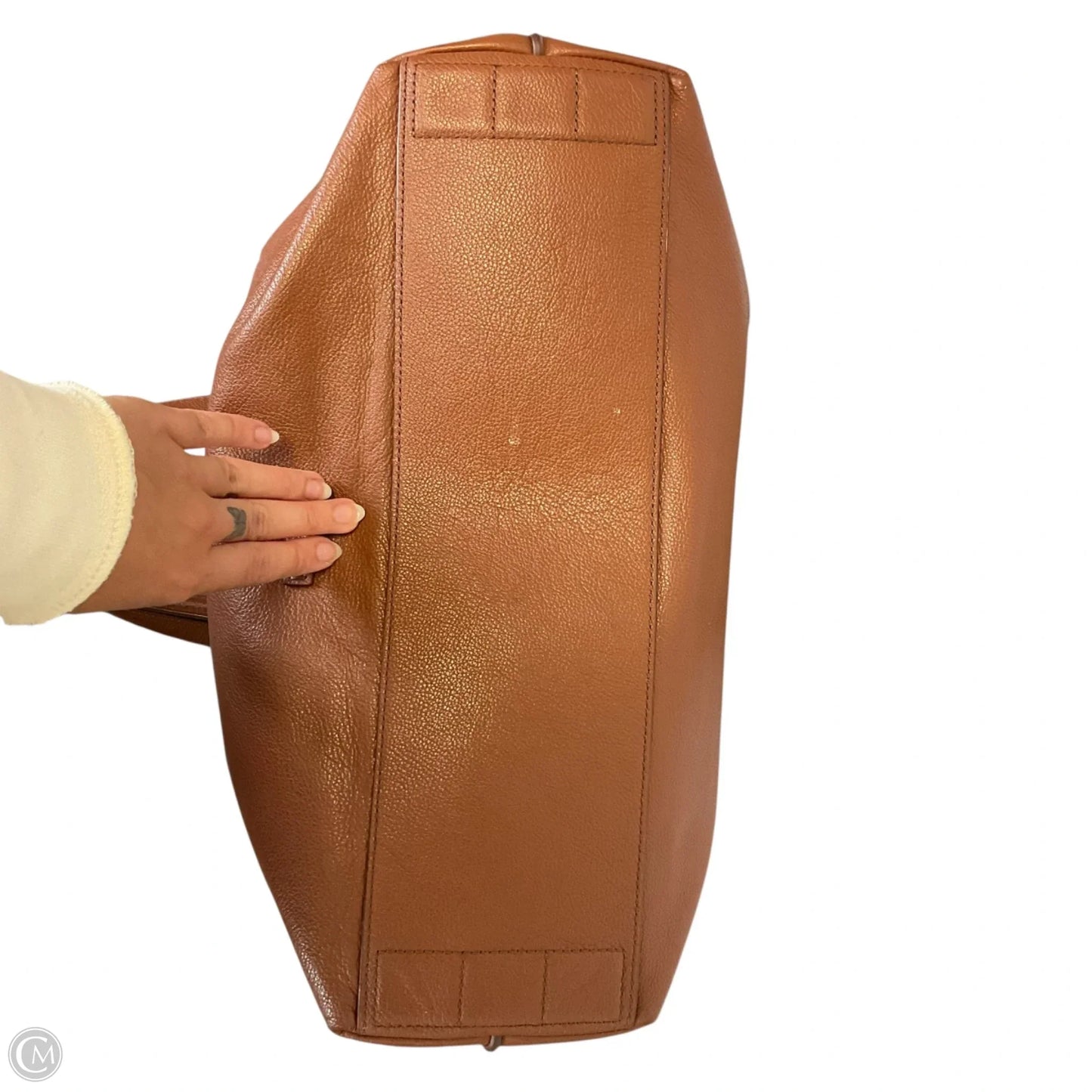 Handbag Leather By Fossil, Size: Large