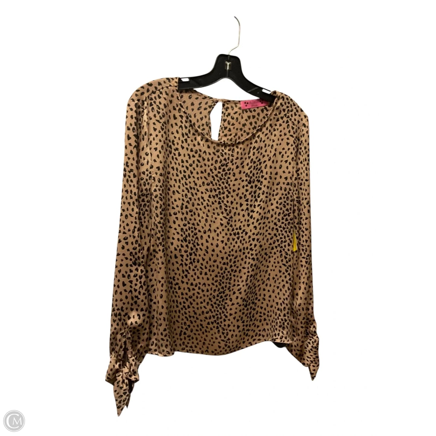 Top Long Sleeve By Almost Pink In Animal Print, Size: M