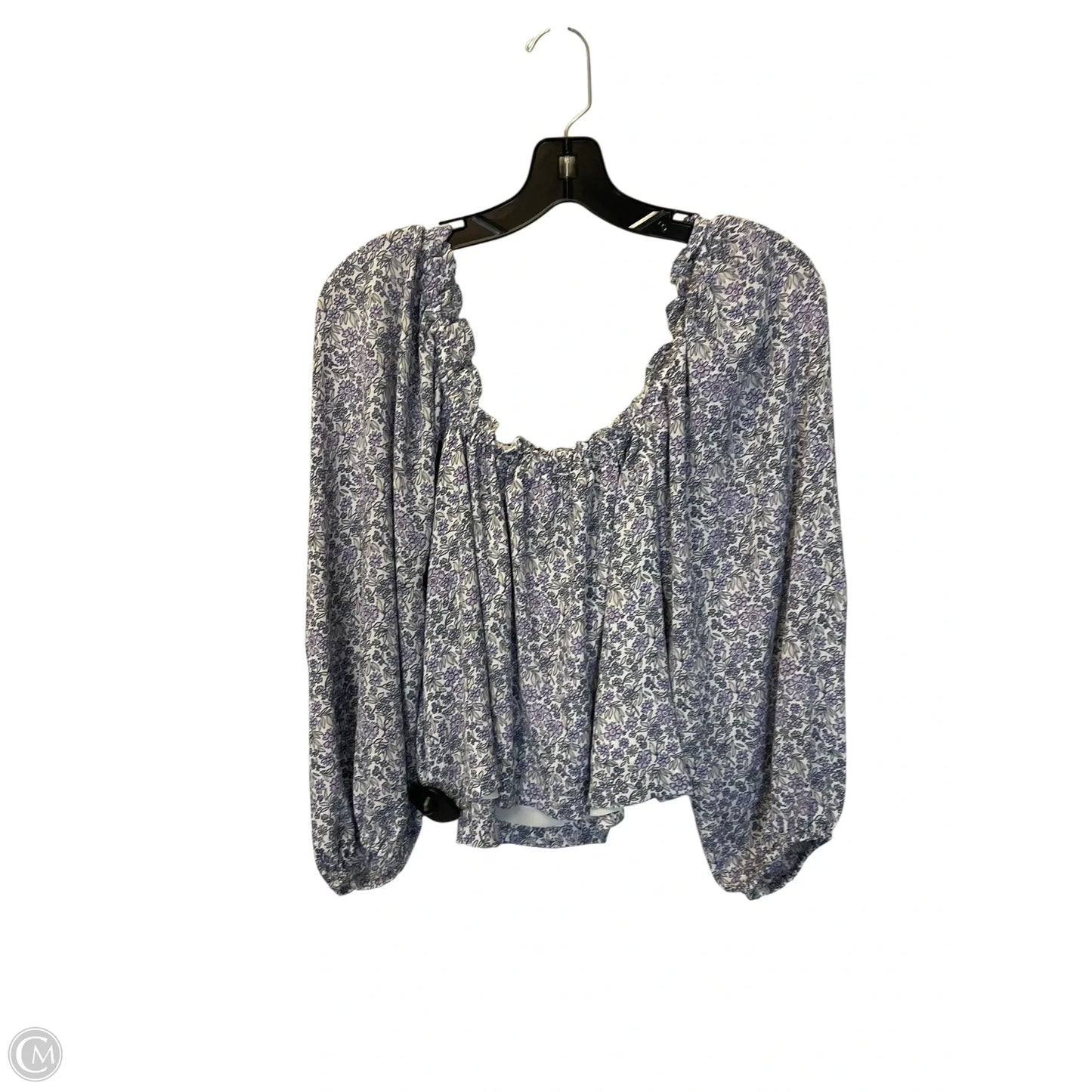 Top Long Sleeve By American Eagle In Purple, Size: M