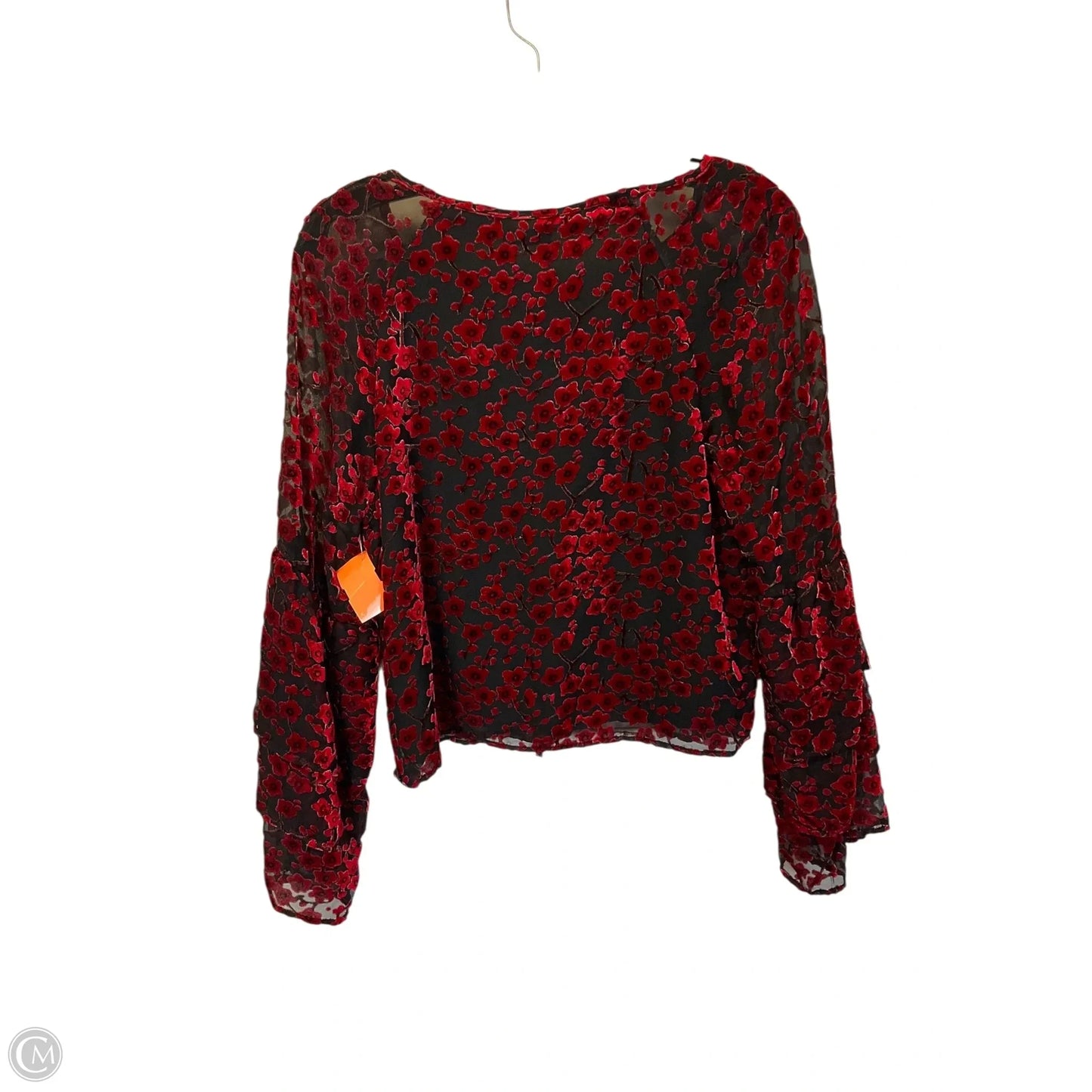 Top Long Sleeve By Clothes Mentor In Black & Red, Size: S