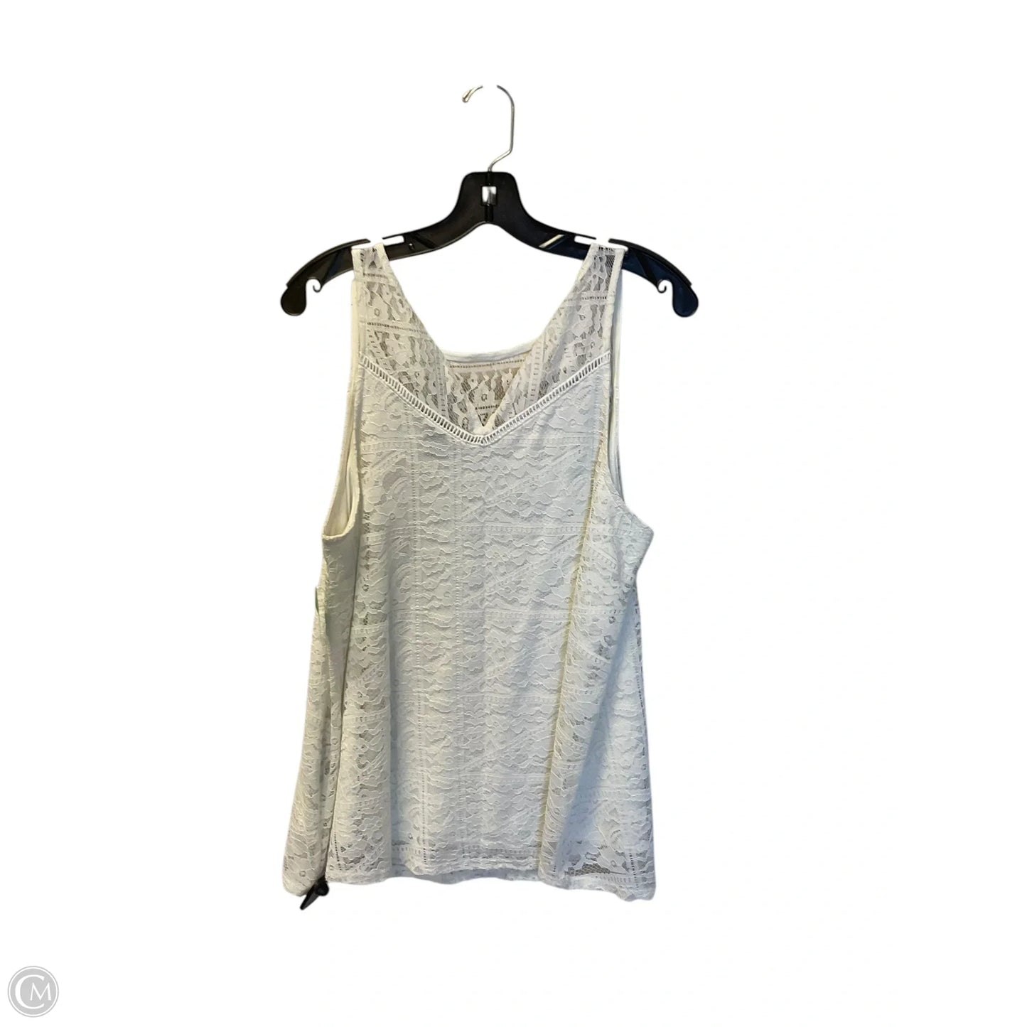 Top Sleeveless By Torrid In White, Size: L