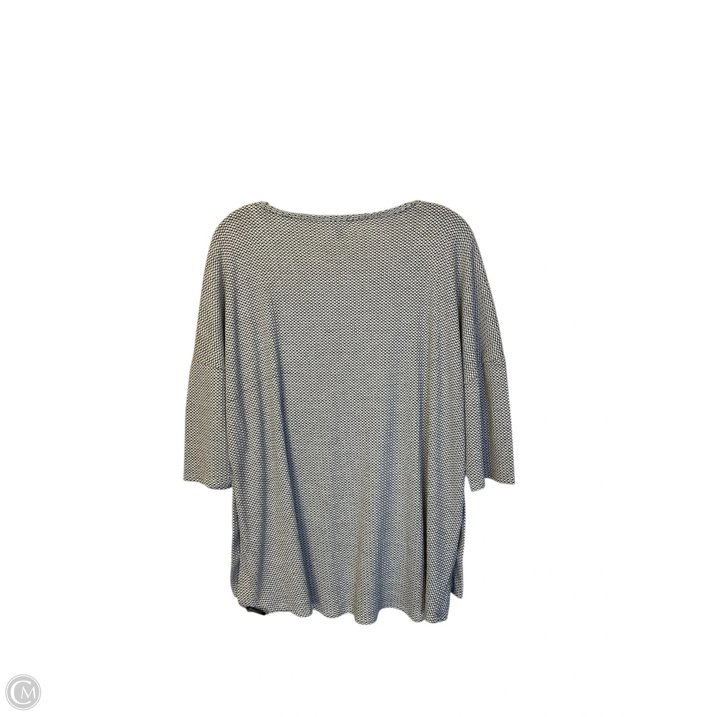 Top Short Sleeve By Auw In Grey, Size: 1x