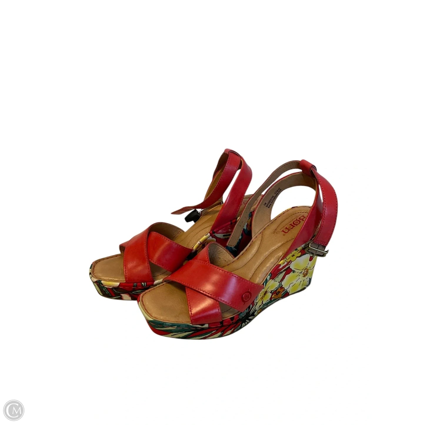 Shoes Heels Wedge By Born In Red, Size: 7