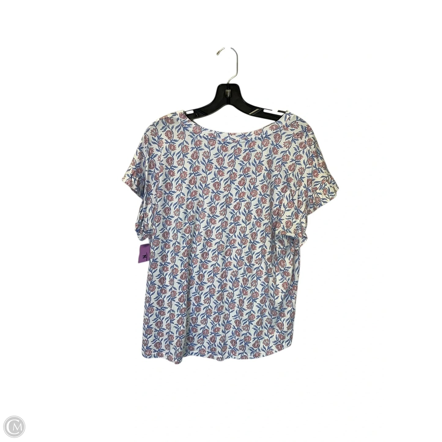 Top Short Sleeve By Crown And Ivy In Floral Print, Size: Xl