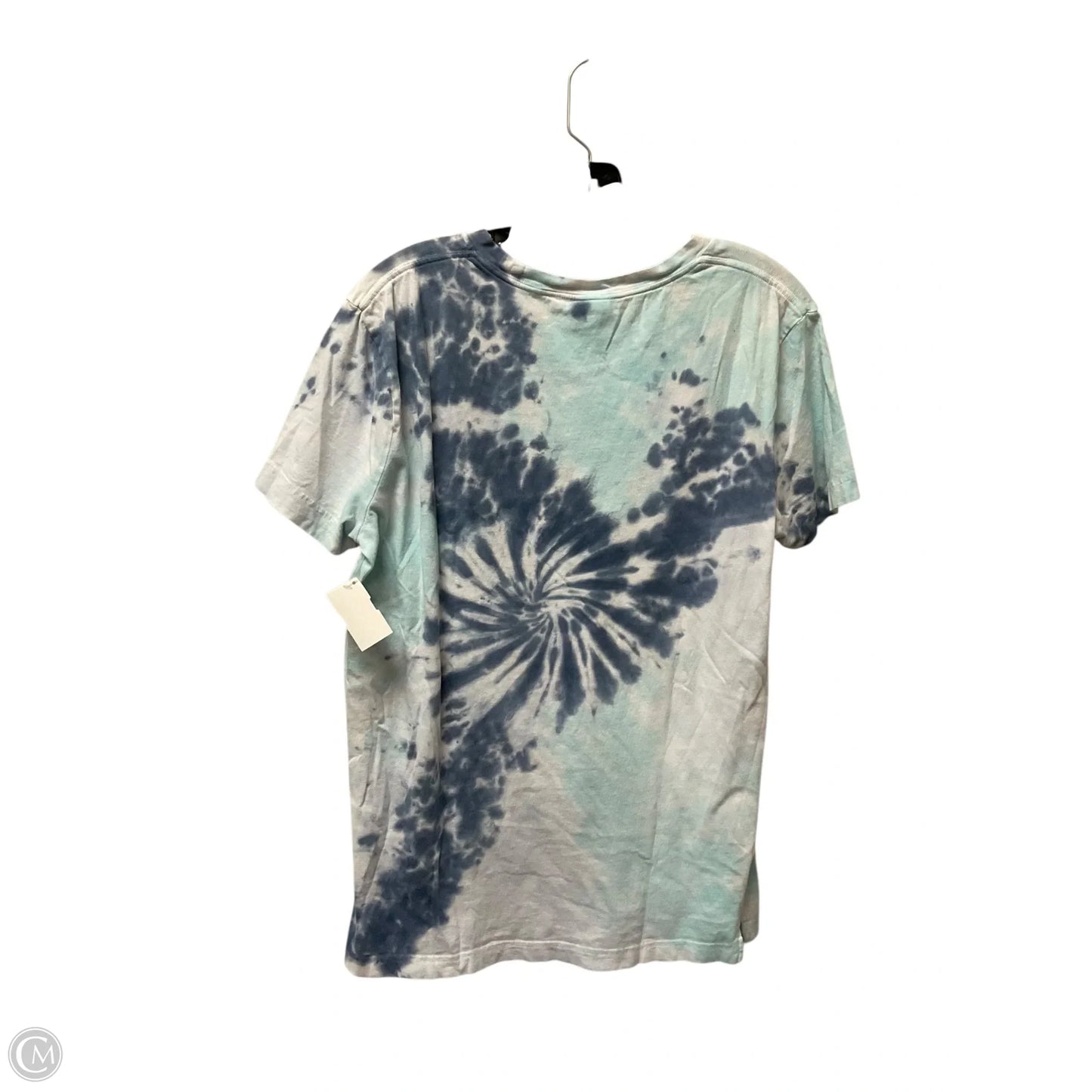 Top Short Sleeve Basic By Pink In Tie Dye Print, Size: S