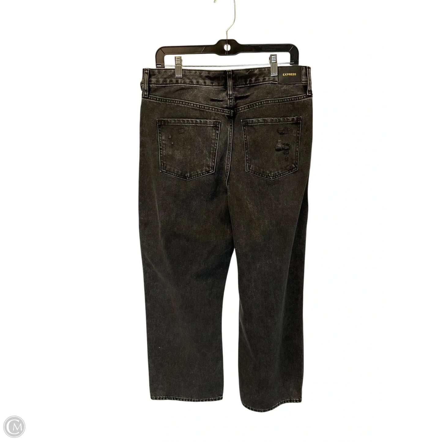 Jeans Boot Cut By Express In Black Denim, Size: 8