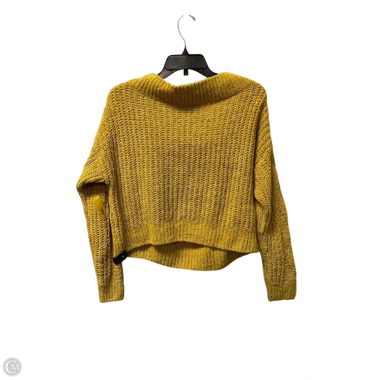 Cardigan By Express In Yellow, Size: Xs