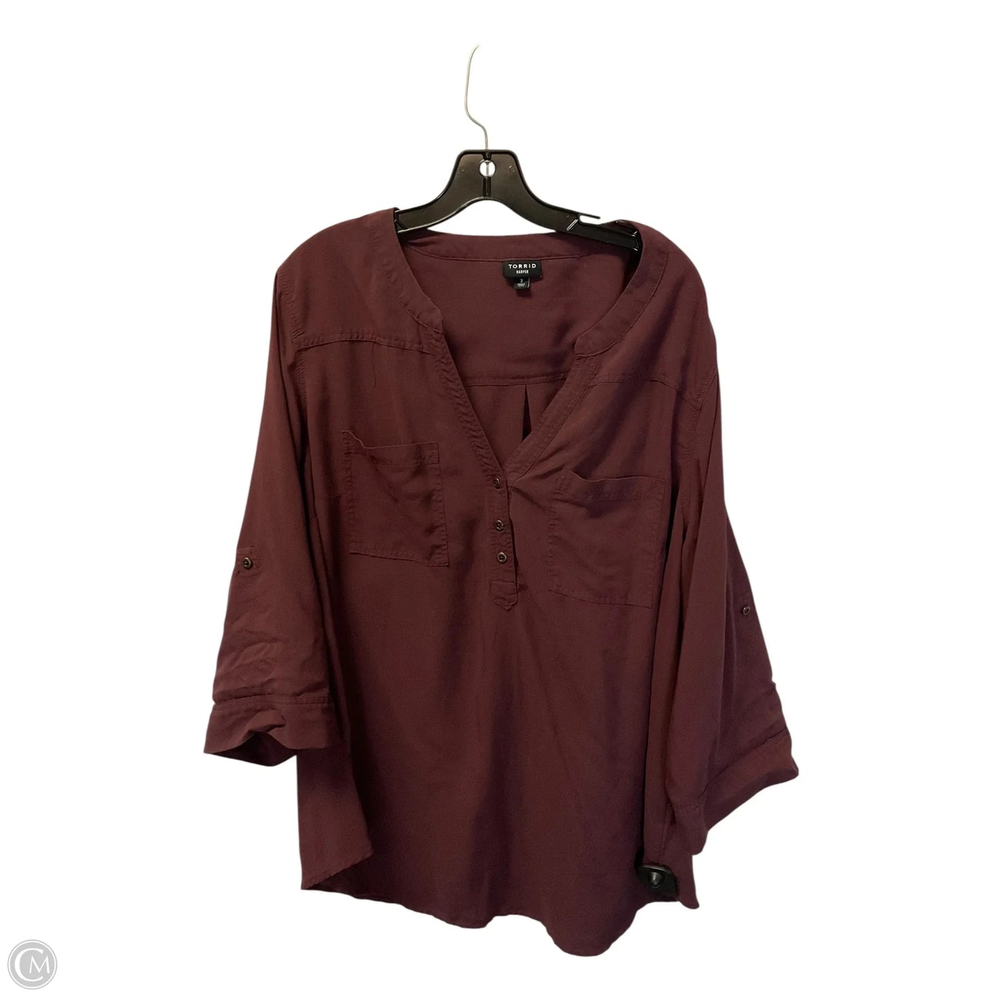 Top Long Sleeve By Torrid In Red, Size: 3x