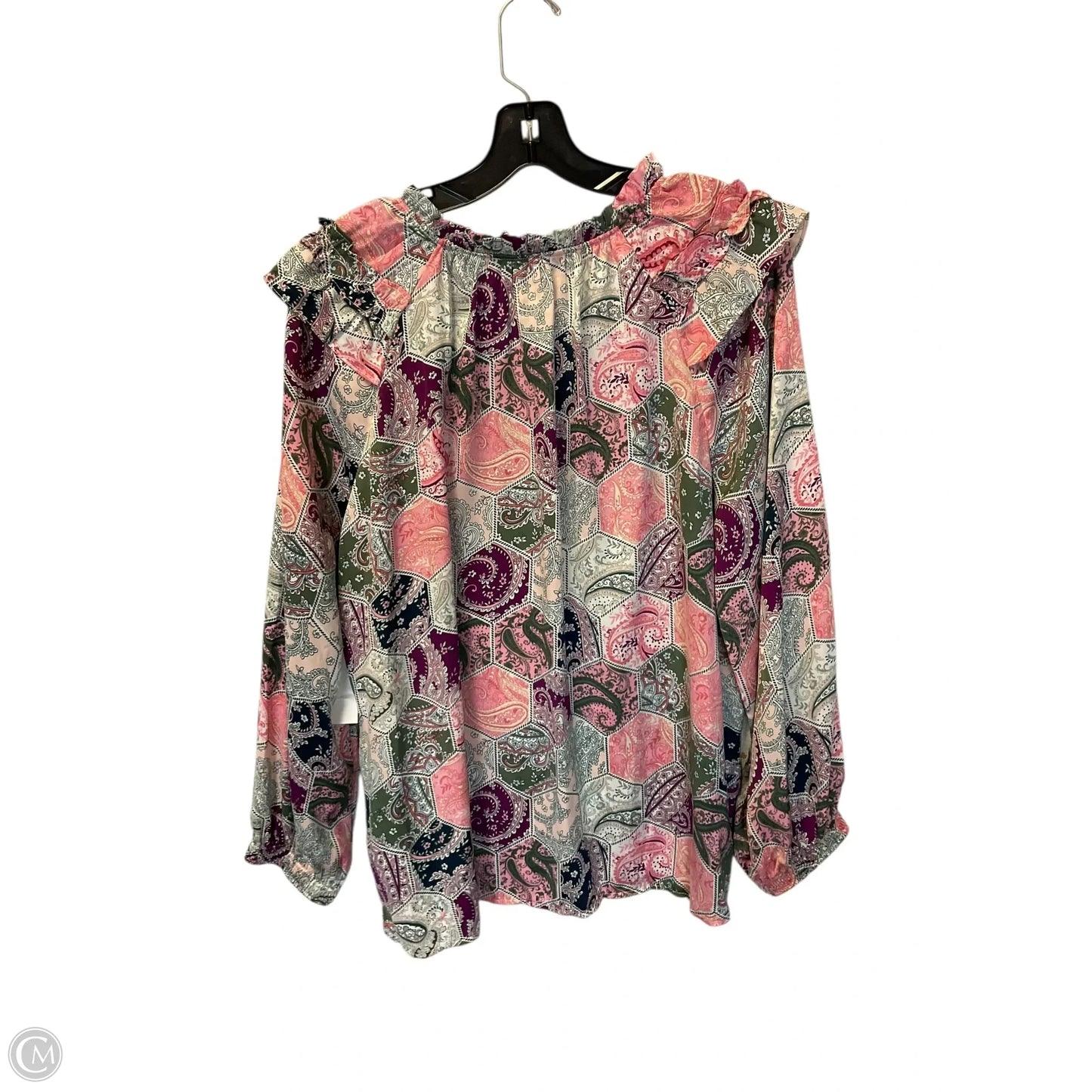 Top Long Sleeve By Fever In Multi-colored, Size: Xl
