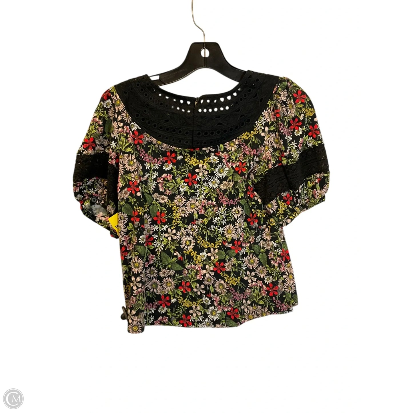 Top Short Sleeve By Anthropologie In Black, Size: Xxs