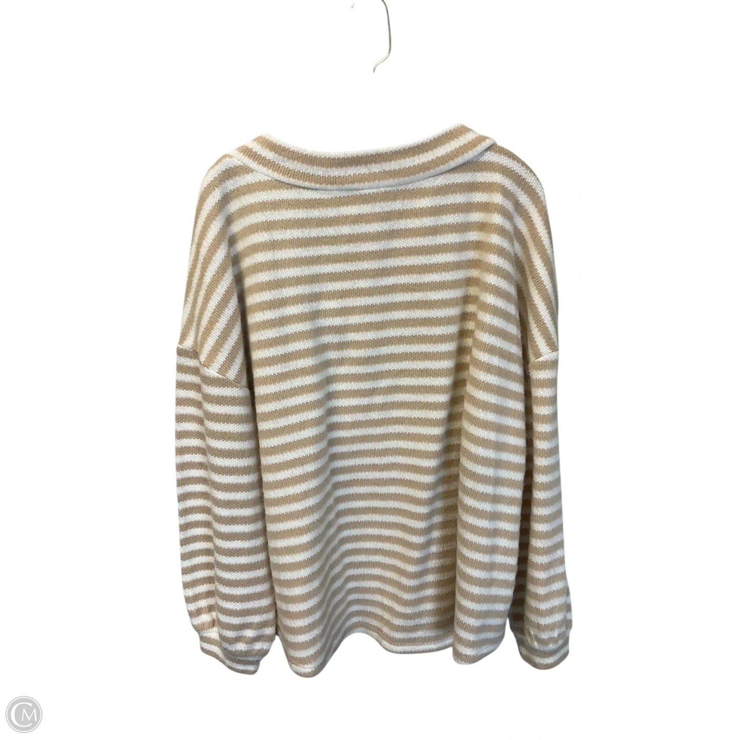 Top Long Sleeve By Chicsoul In Striped Pattern, Size: 1x