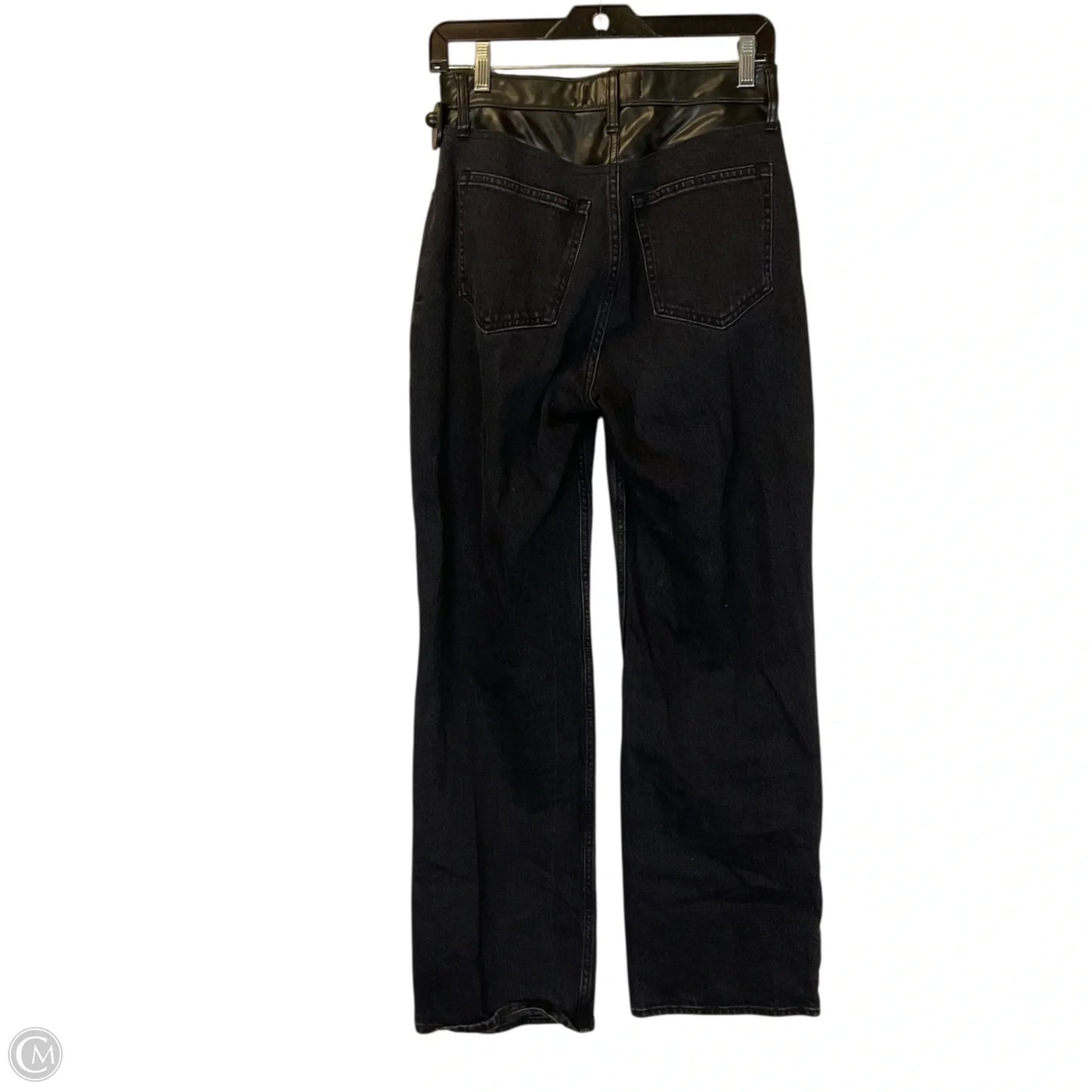 Jeans Straight By Abercrombie And Fitch In Black Denim, Size: 4