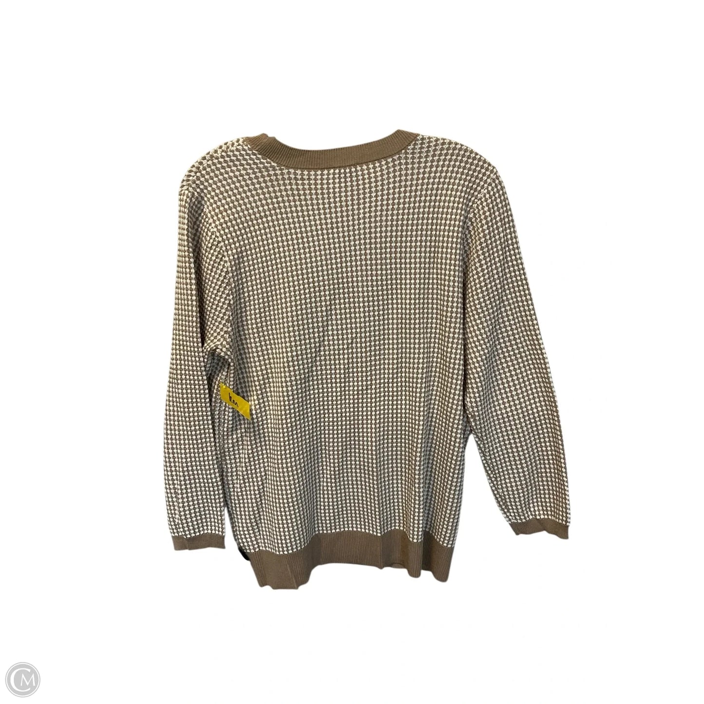 Top Long Sleeve By Anne Klein In Brown & Tan, Size: M