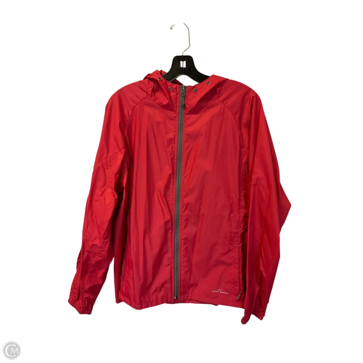 Jacket Windbreaker By Eddie Bauer In Red, Size: Xl