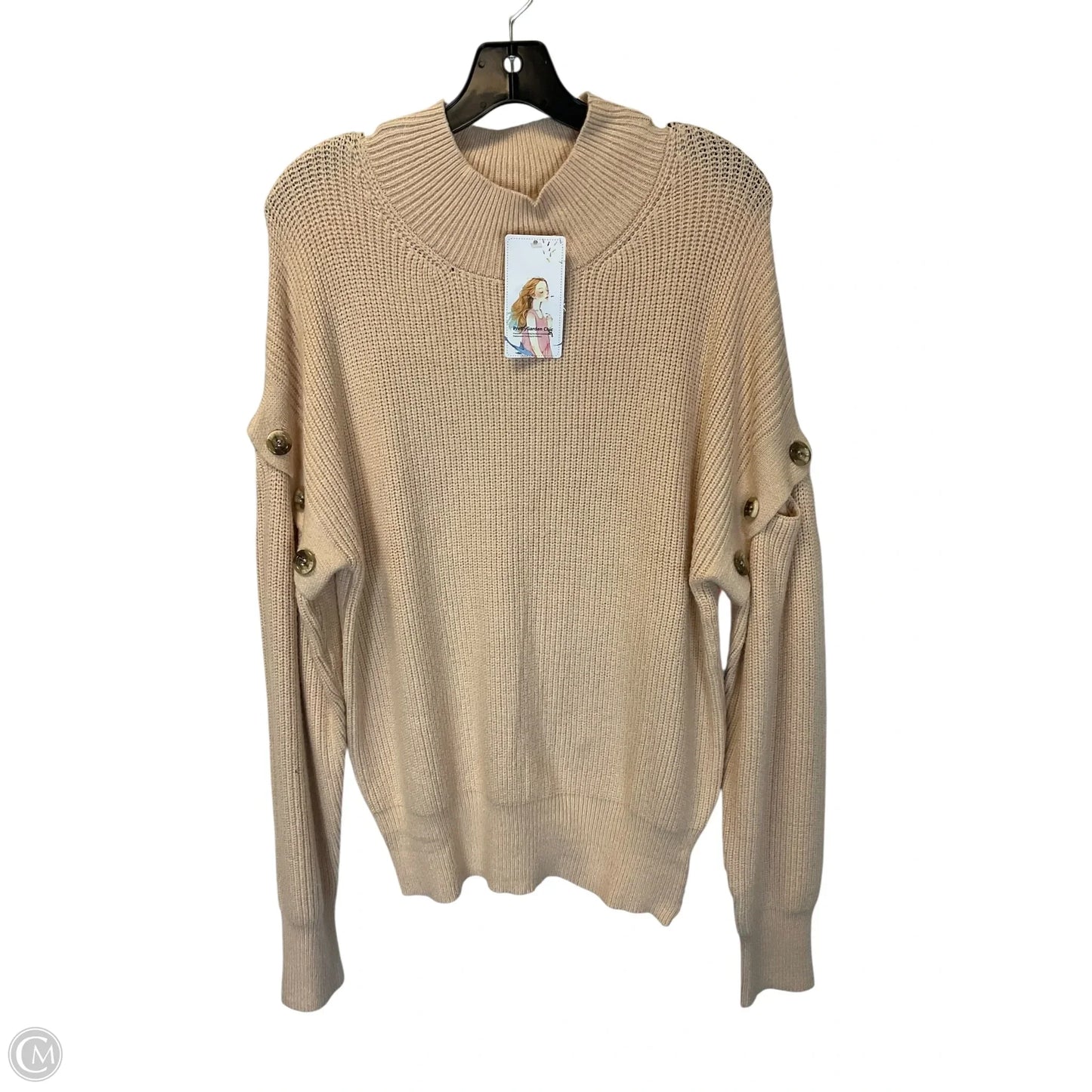 Sweater By Clothes Mentor In Cream, Size: L