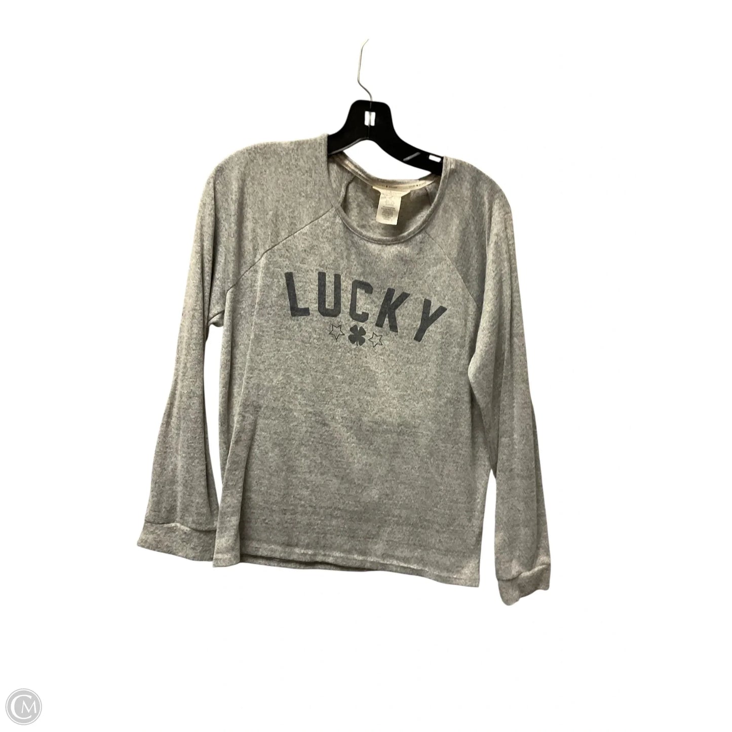 Top Long Sleeve By Lucky Brand In Grey, Size: L