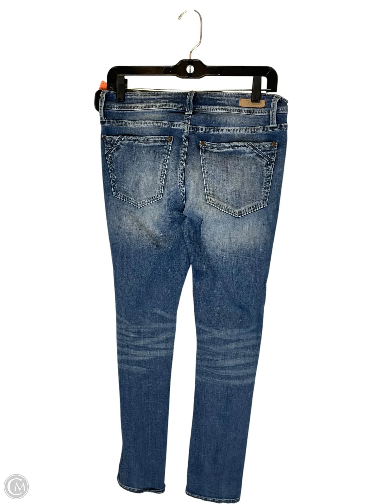 Jeans Straight By Buckle Black In Blue Denim, Size: 4