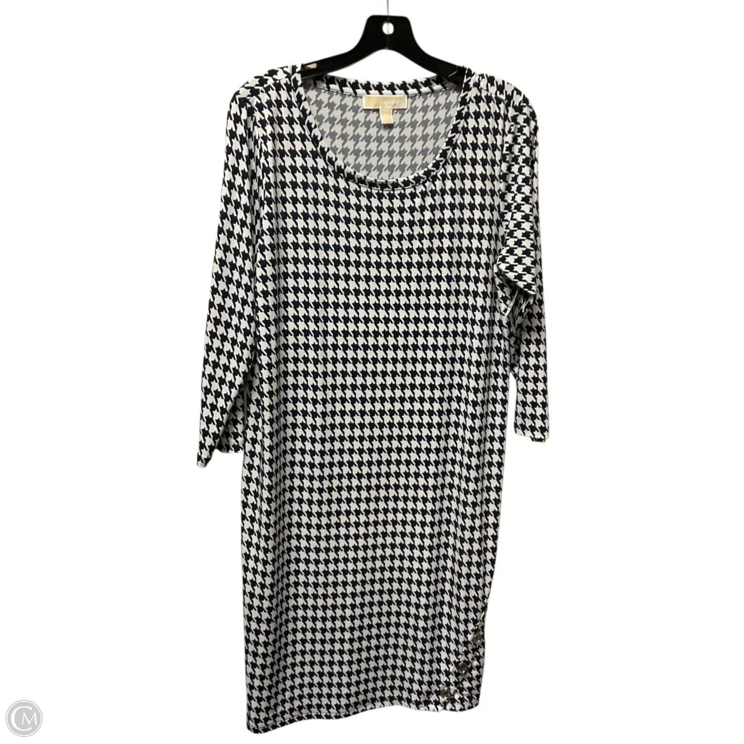 Dress Casual Midi By Michael By Michael Kors In Blue & White, Size: L