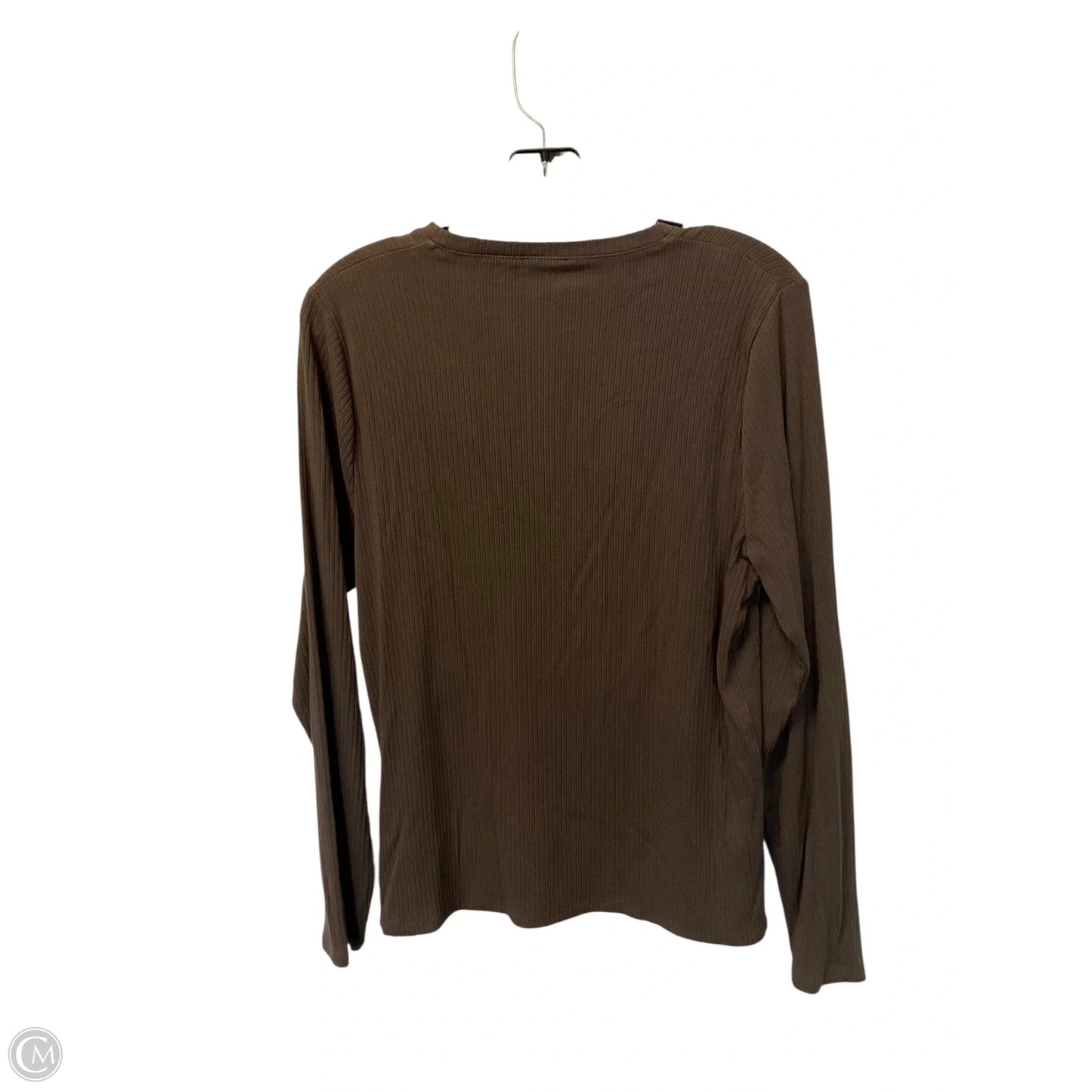 Top Long Sleeve By Splendid In Brown, Size: Xl