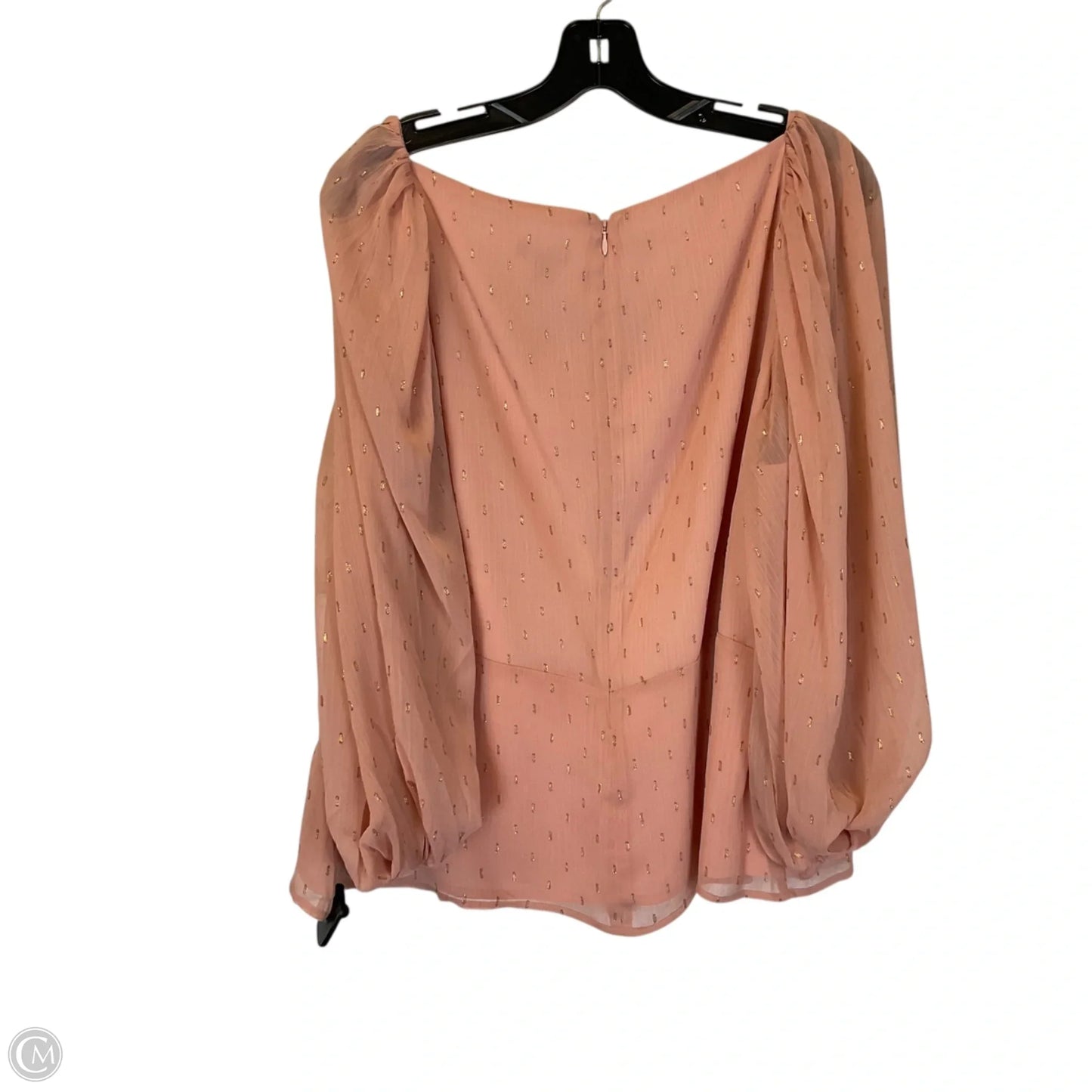 Top Long Sleeve By Express In Pink, Size: Xl