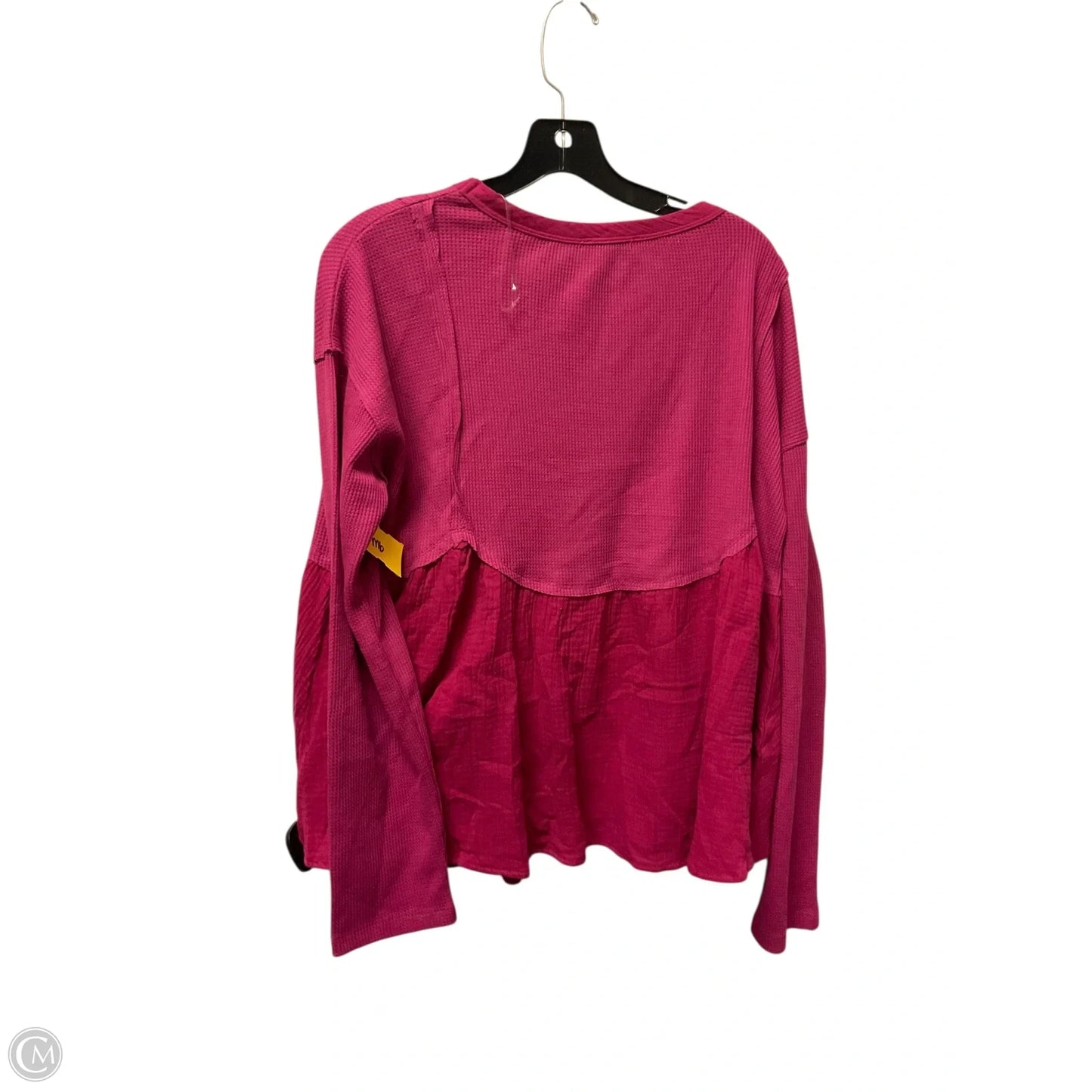 Top Long Sleeve By Andree By Unit In Pink, Size: M
