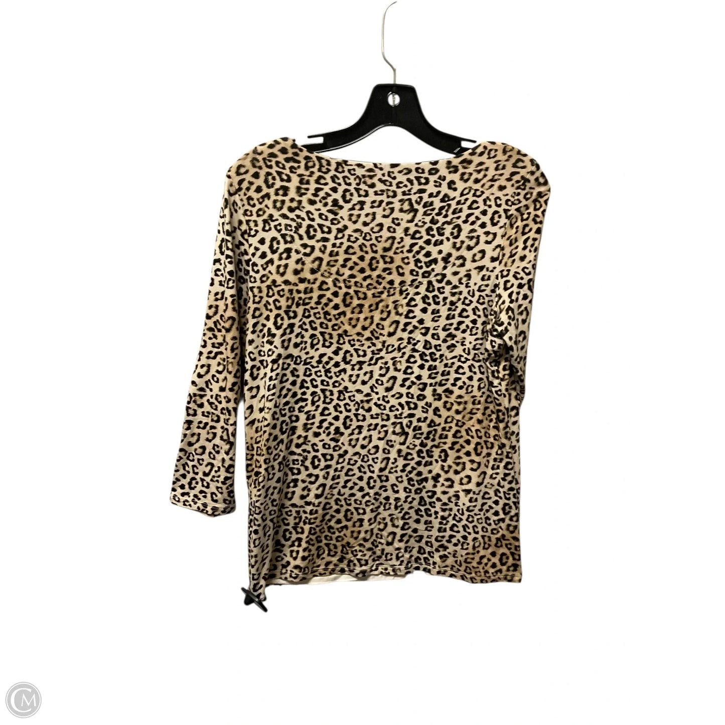 Top 3/4 Sleeve By Chicos In Animal Print, Size: S