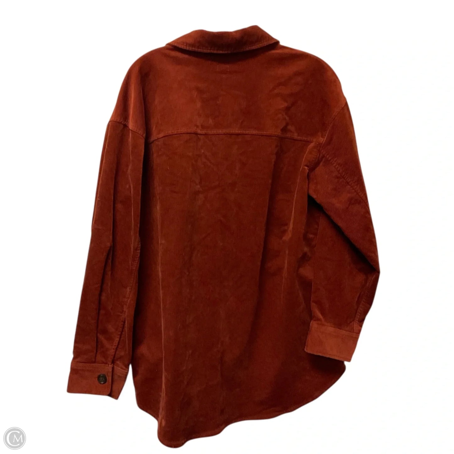 Jacket Shirt By Madewell In Orange, Size: S