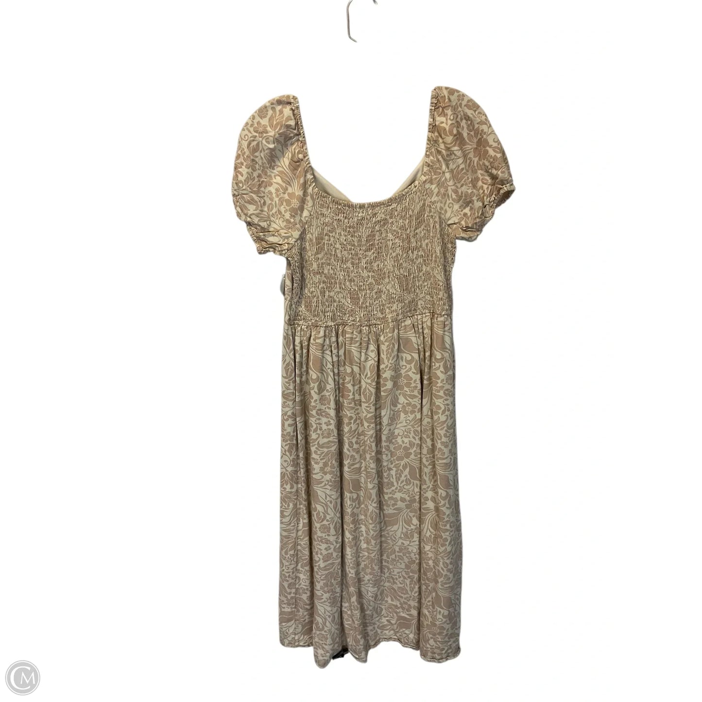 Dress Casual Midi By Jessica Simpson In Cream & Pink, Size: Xl