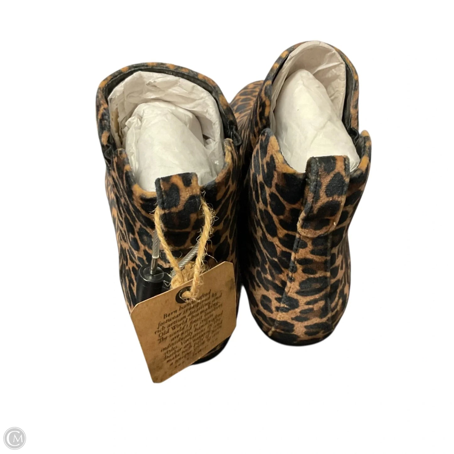 Boots Ankle Flats By Born In Animal Print, Size: 9