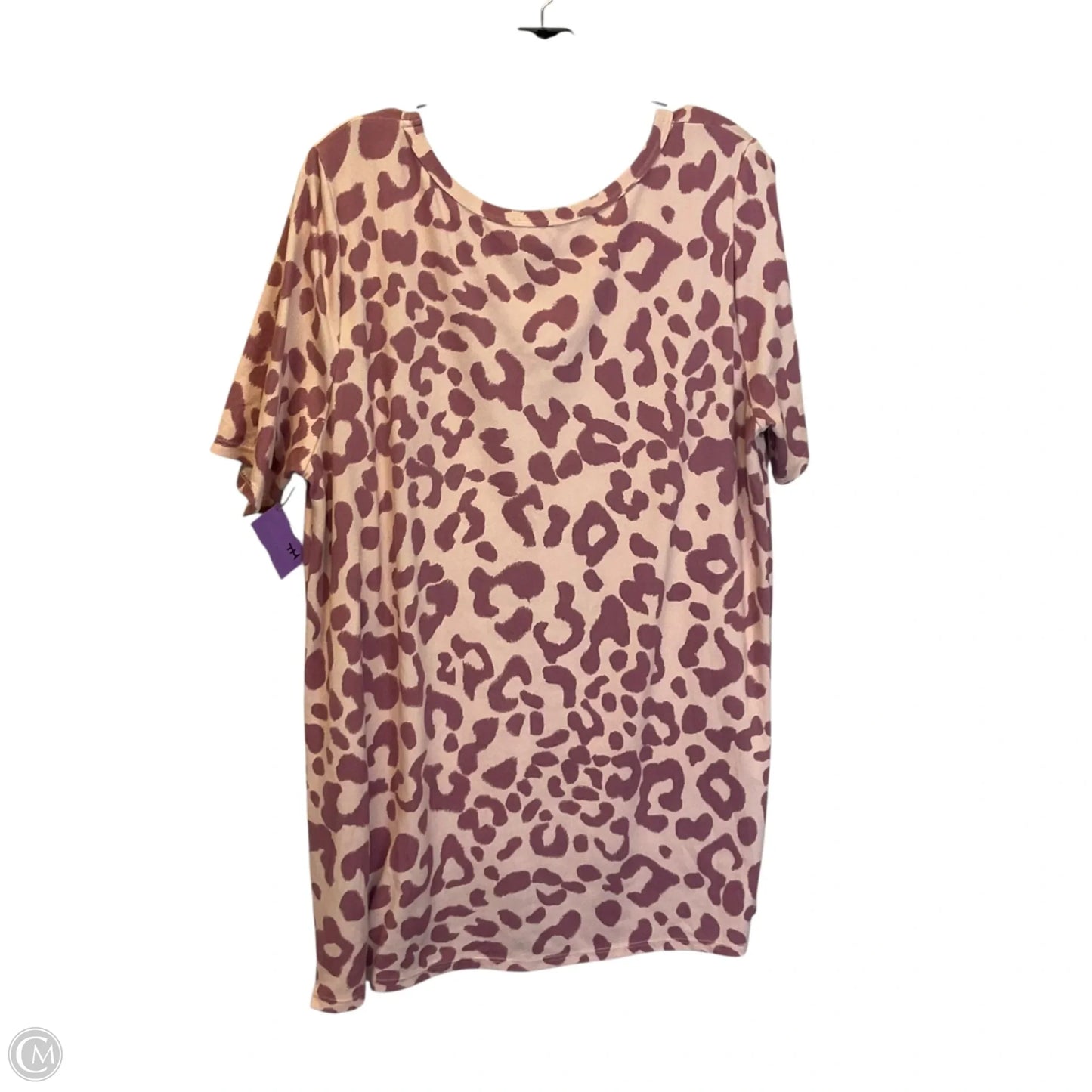 Top Short Sleeve By Bibi In Animal Print, Size: Xl