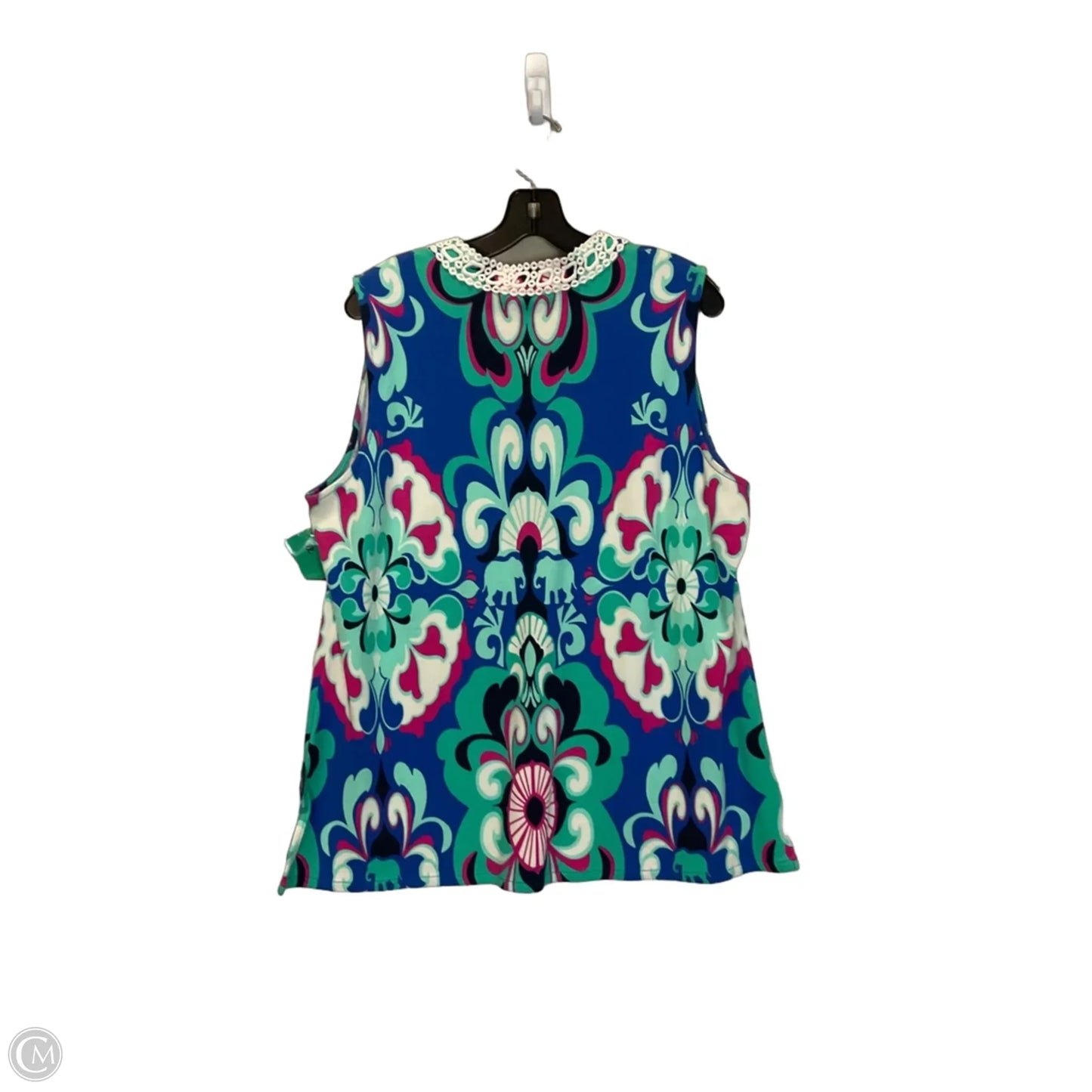 Top Sleeveless By Crown And Ivy In Blue, Size: 2x