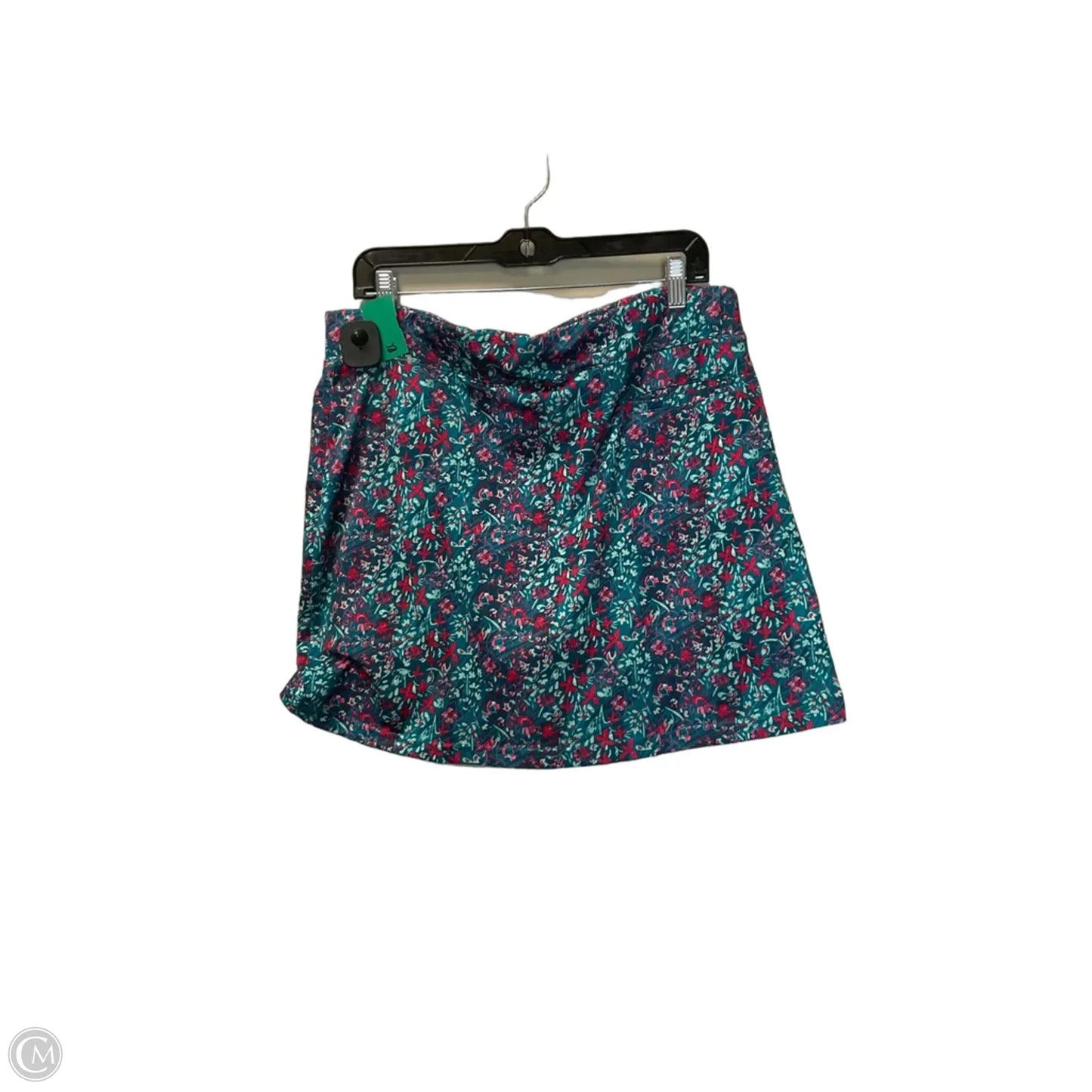 Athletic Skort By Pebble Beach In Floral Print, Size: L