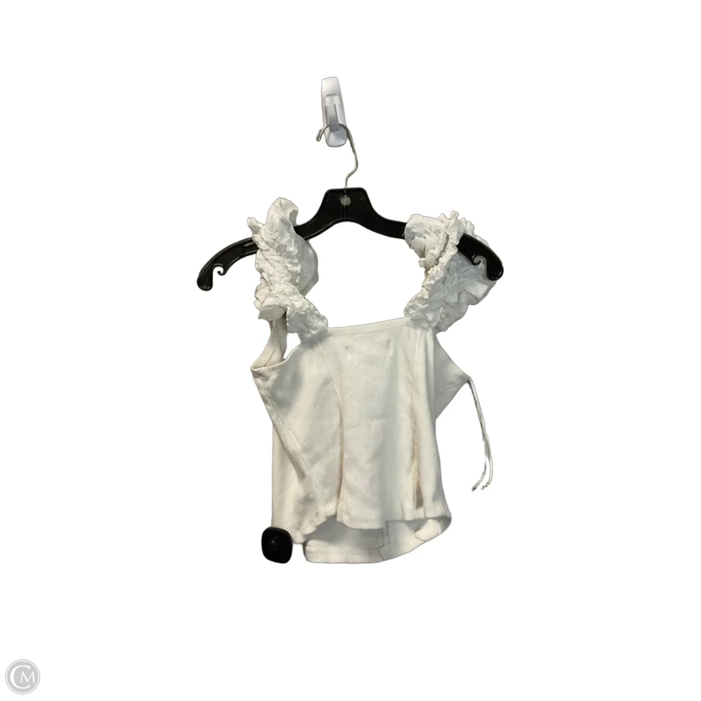 Top Short Sleeve By Anthropologie In White, Size: Xs