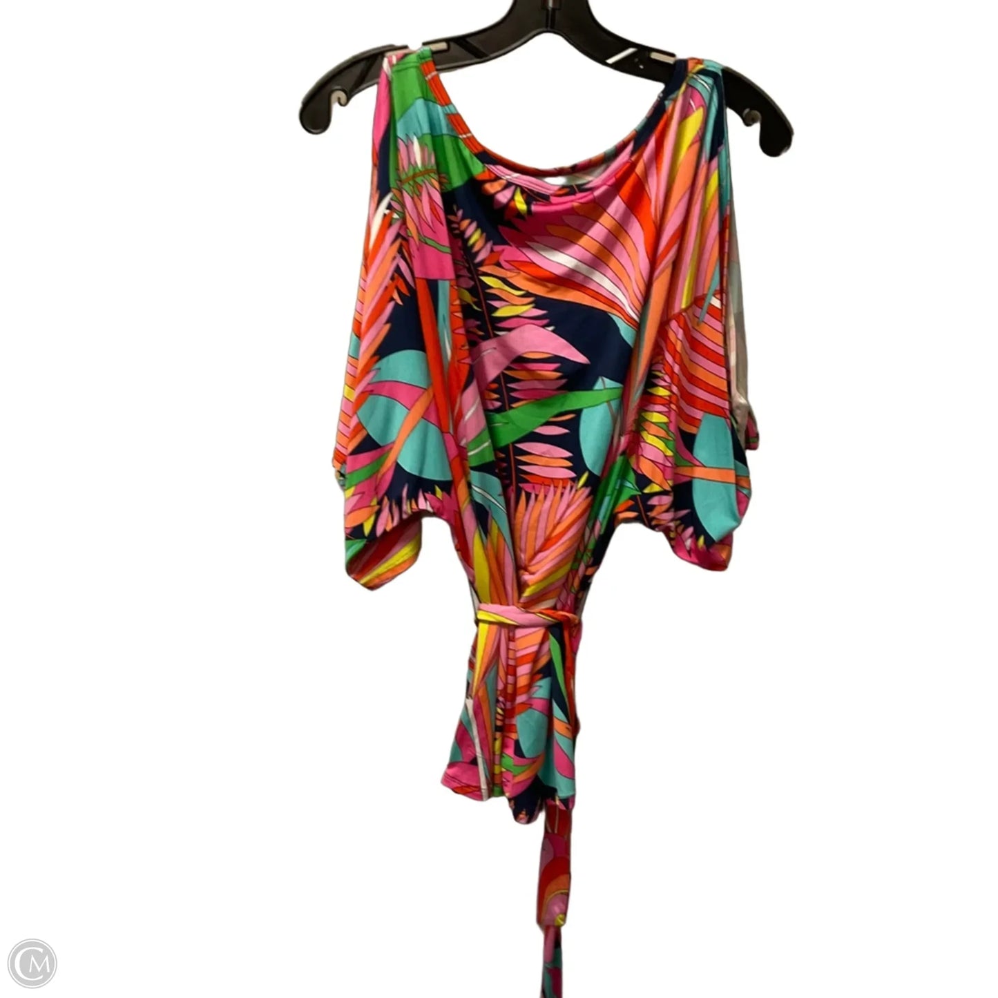 Top Short Sleeve By Trina Turk In Orange & Pink, Size: L