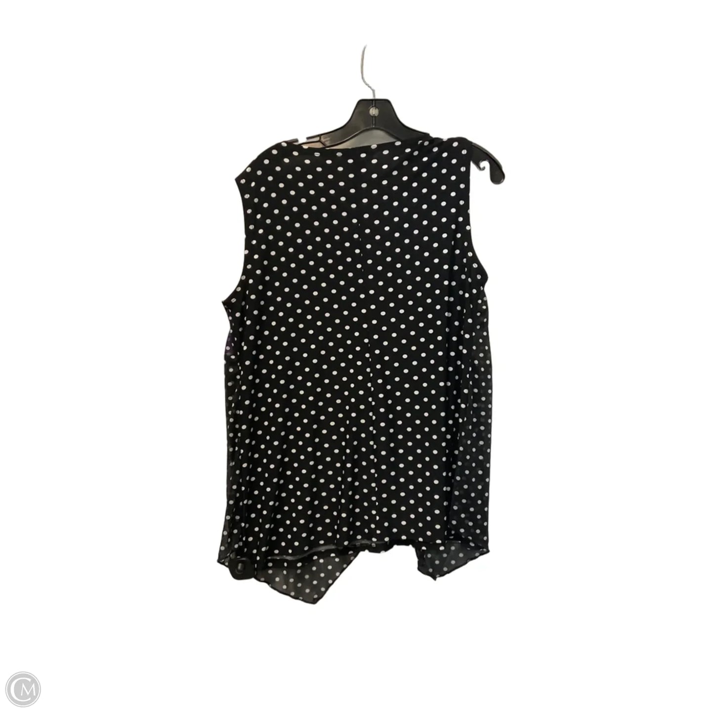 Top Sleeveless By Susan Lawrence In Polkadot Pattern, Size: Xl
