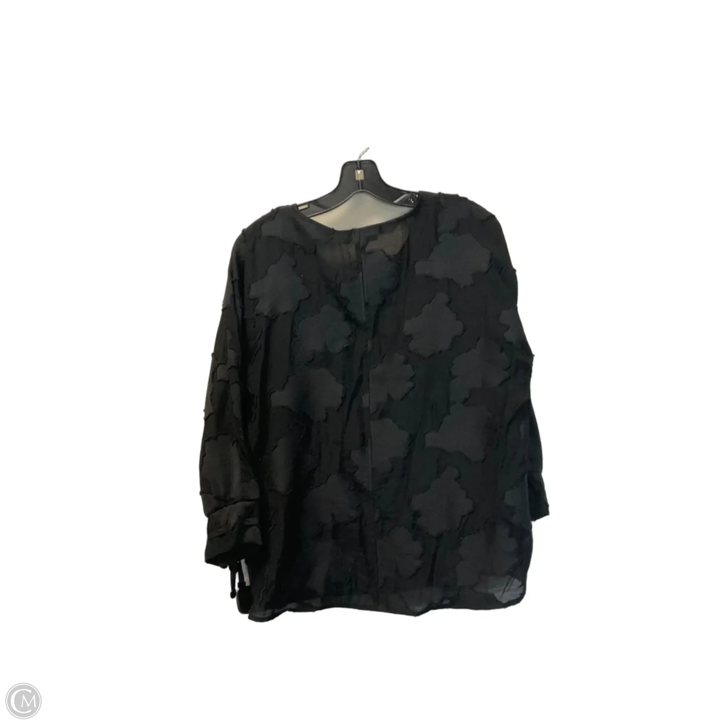Top Long Sleeve Designer By Karl Lagerfeld In Black, Size: S